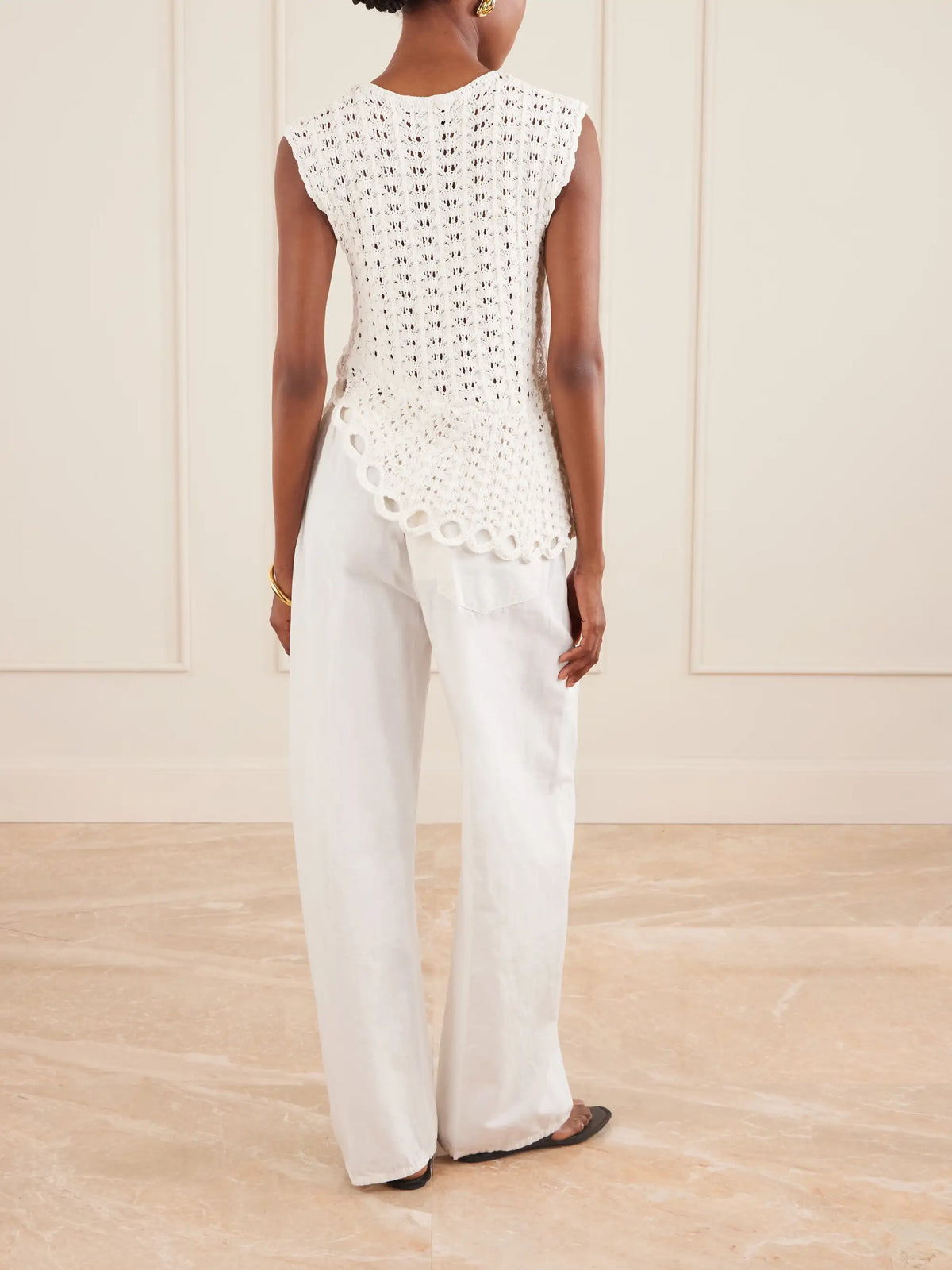 Loulou de Saison Saez Crocheted Top