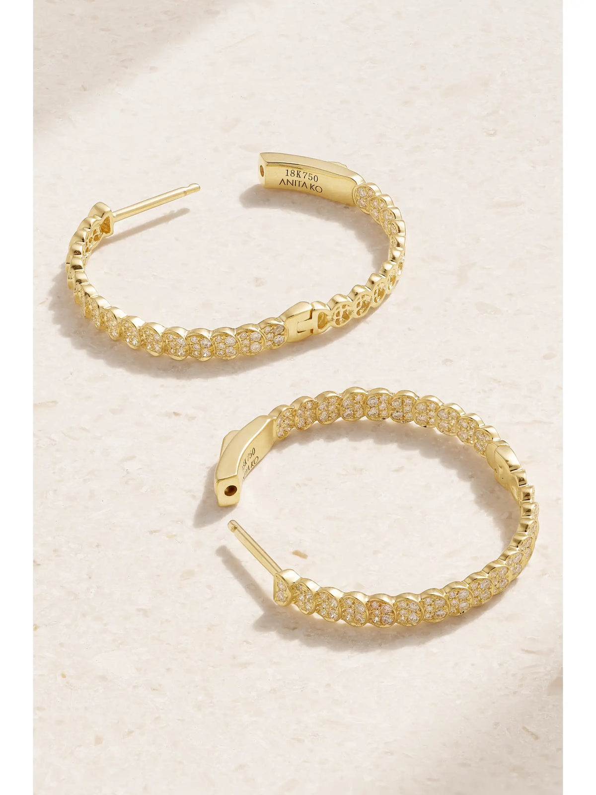 Luna Large 18-karat Gold Diamond Hoop Earrings
