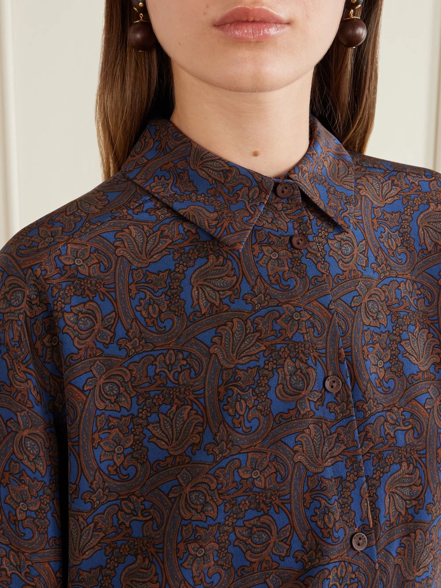Printed Silk-crepe De Chine Shirt