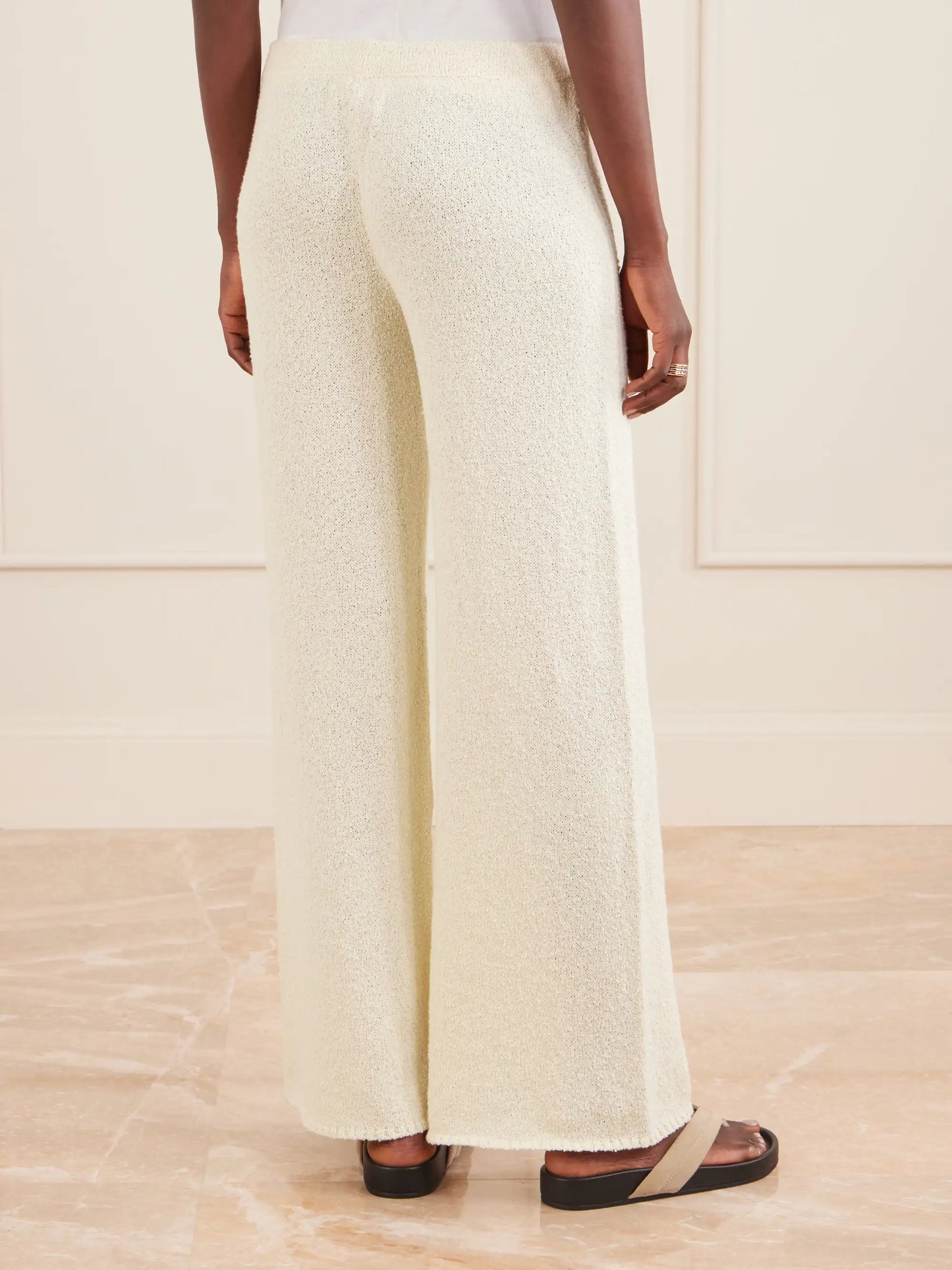 Calla Cotton-bouclé Flared Pants