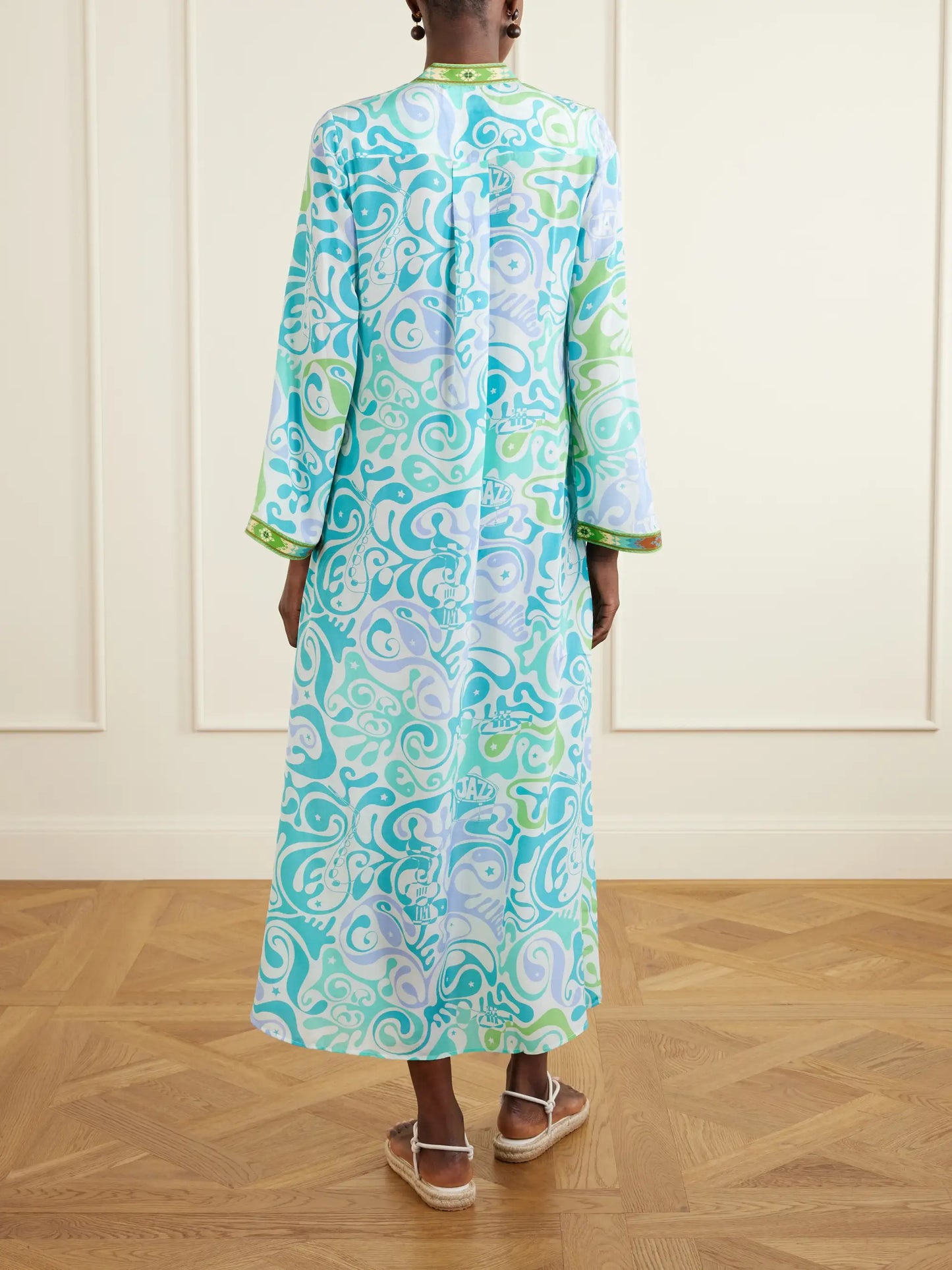 Jenna Printed Silk Coverup