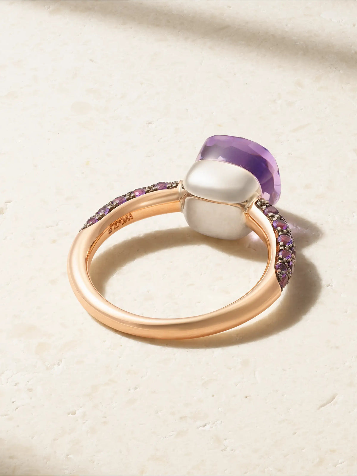 Nudo Classic Rhodium-plated 18-karat Rose And White Gold Multi-stone Ring