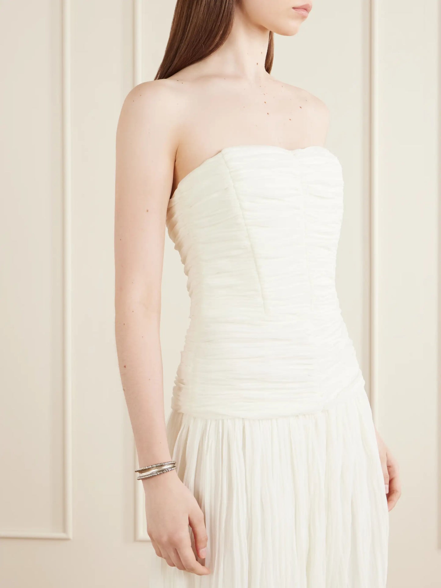 Danielle Crinkled Bustier Gown