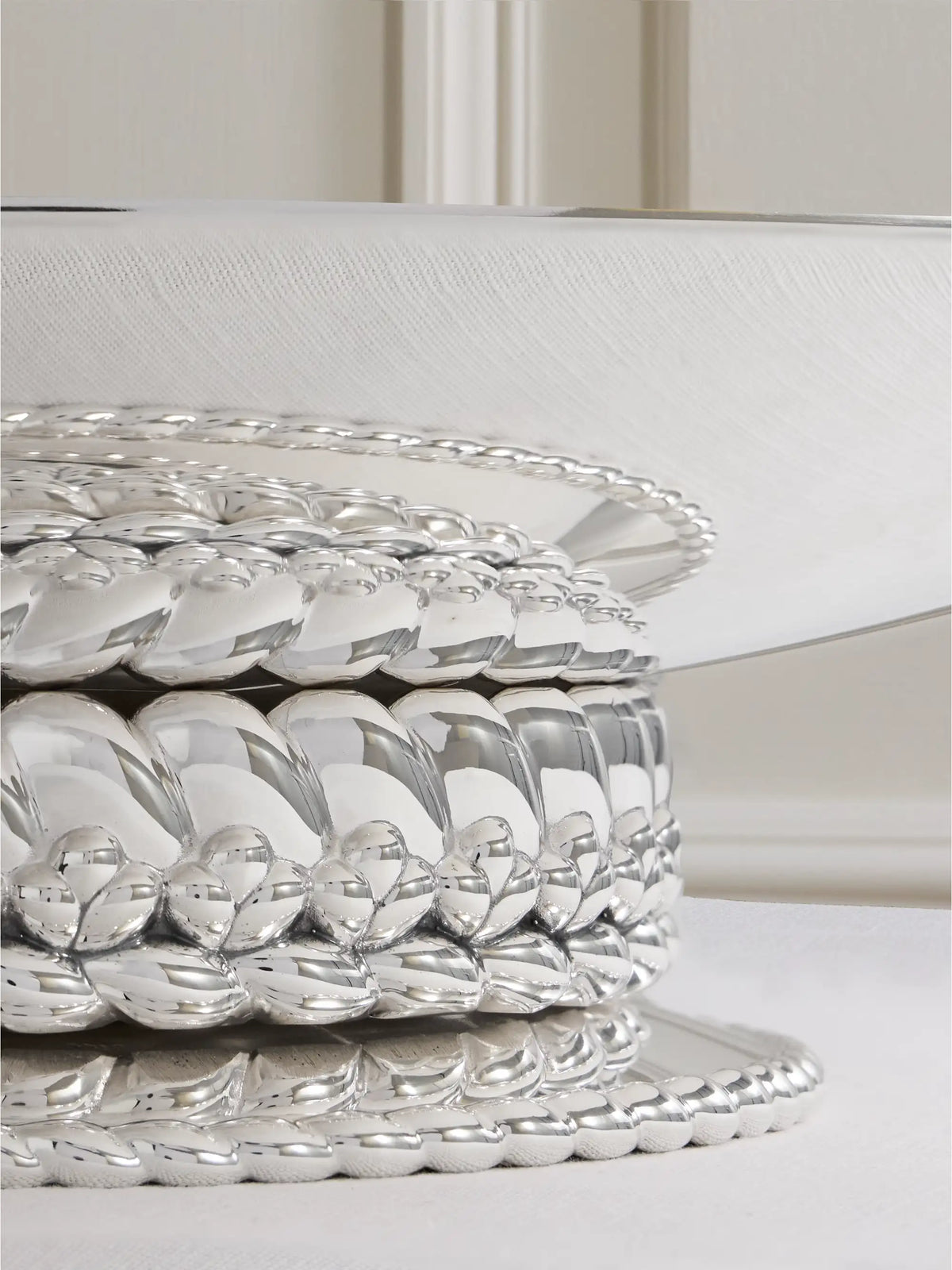 Babylone Embellished Silver-plated Serving Dish