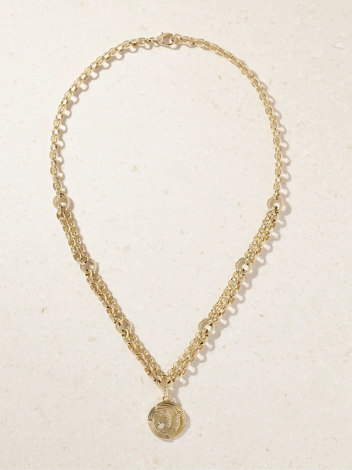 Infinite Gratitude + Festoon 18-karat Gold Diamond Necklace