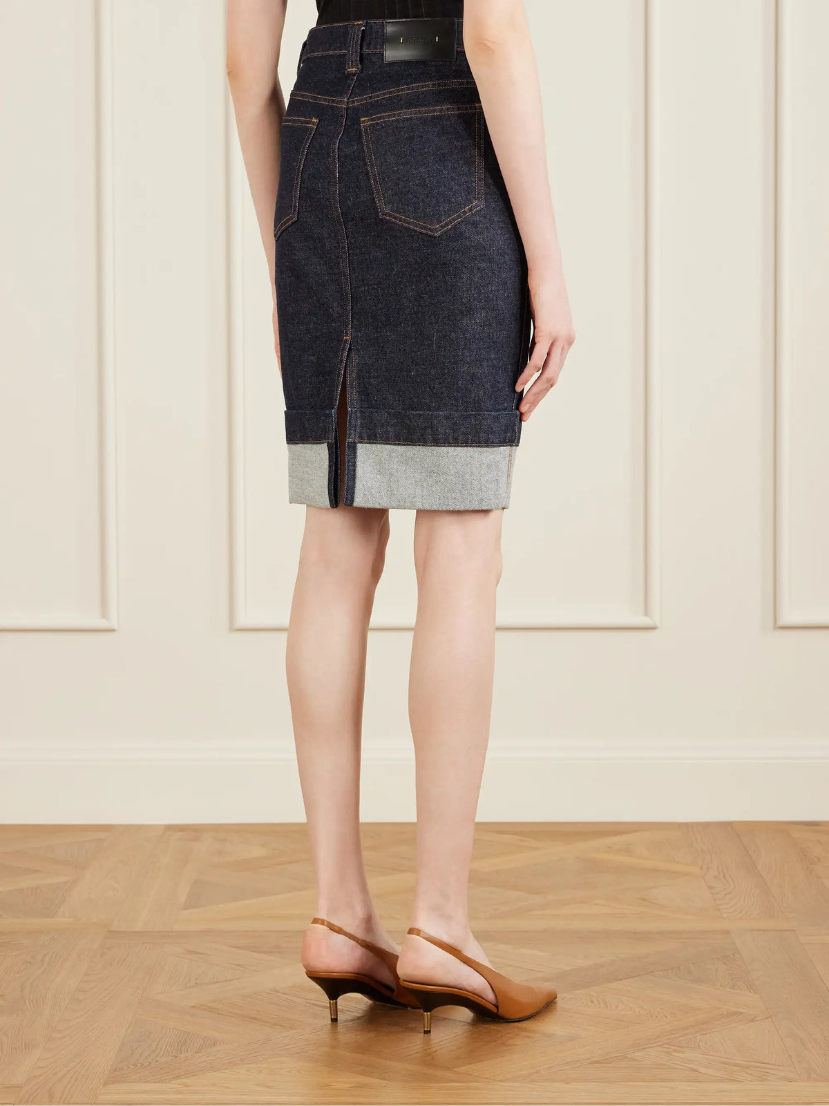 KHAITE Kendra Denim Skirt
