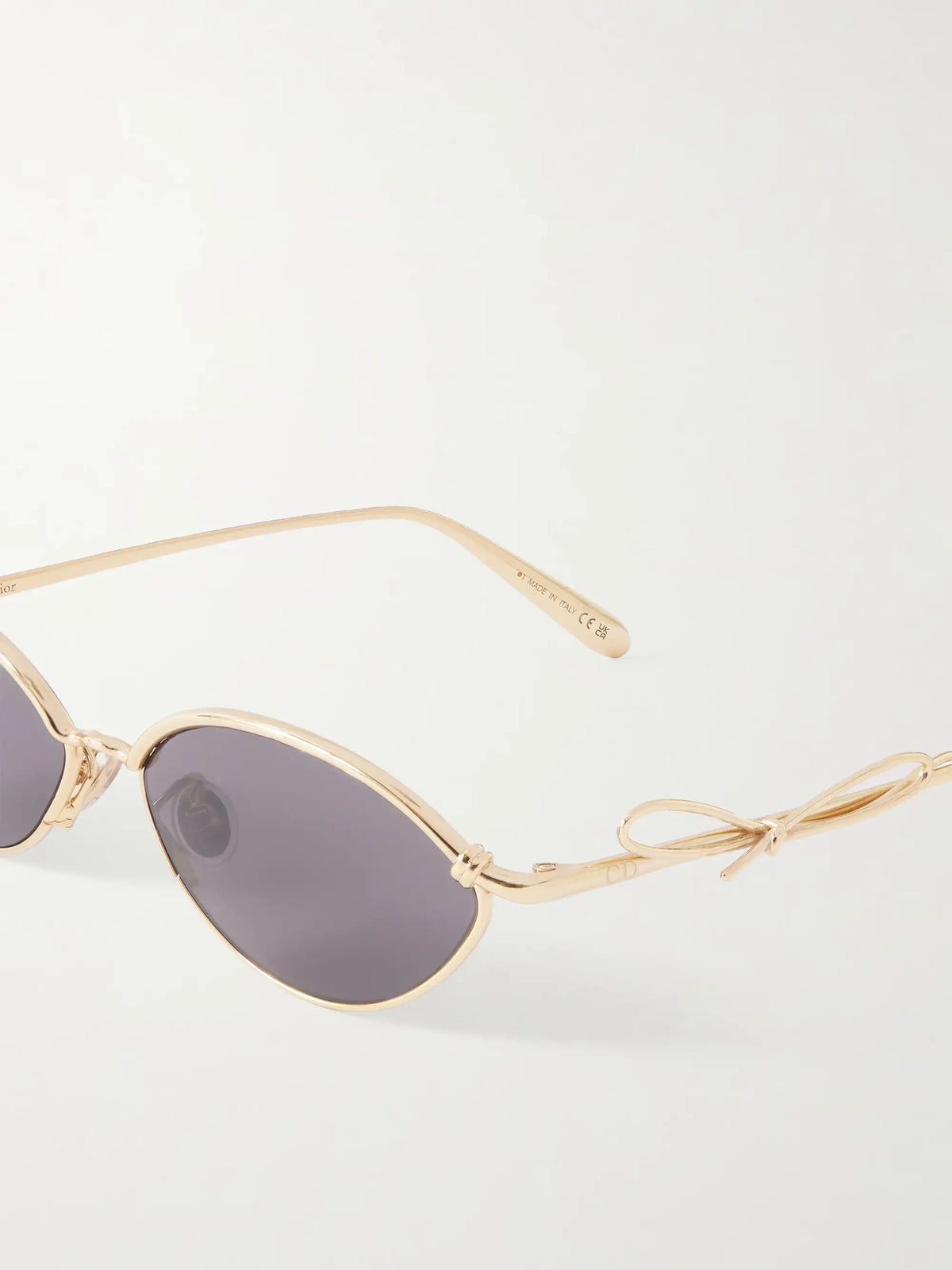 Eyewear Dior Bow R1u Gold-tone Round-frame Sunglasses