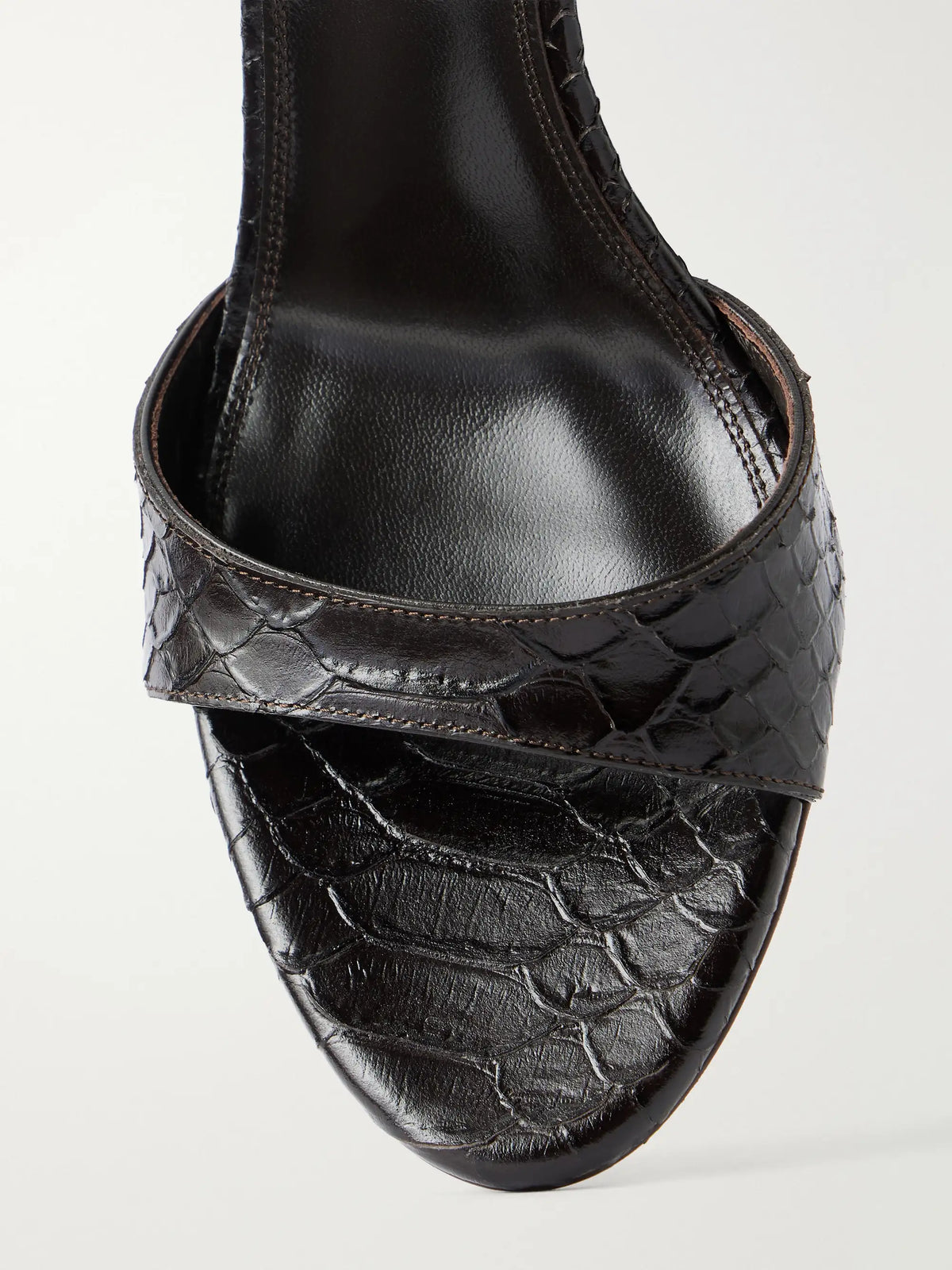 Paris Texas Lidia 70 Snake-effect Leather Sandals
