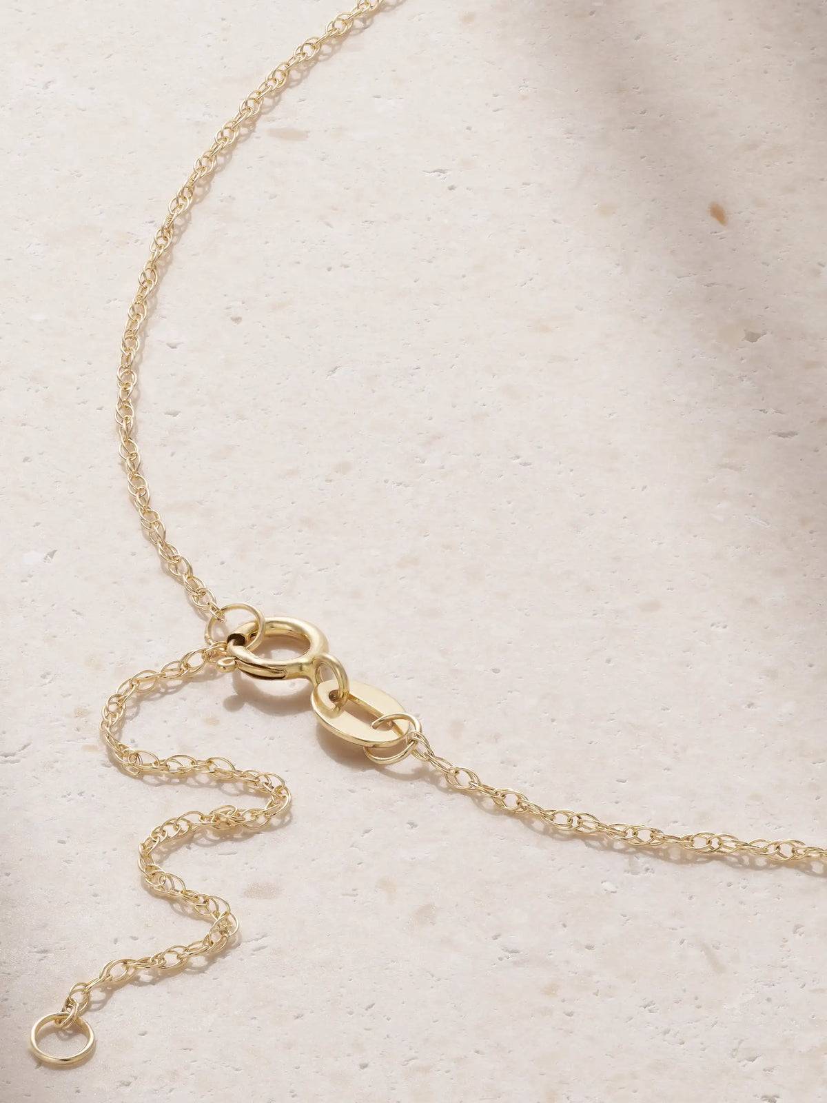 Initial 9-karat Gold Diamond Necklace