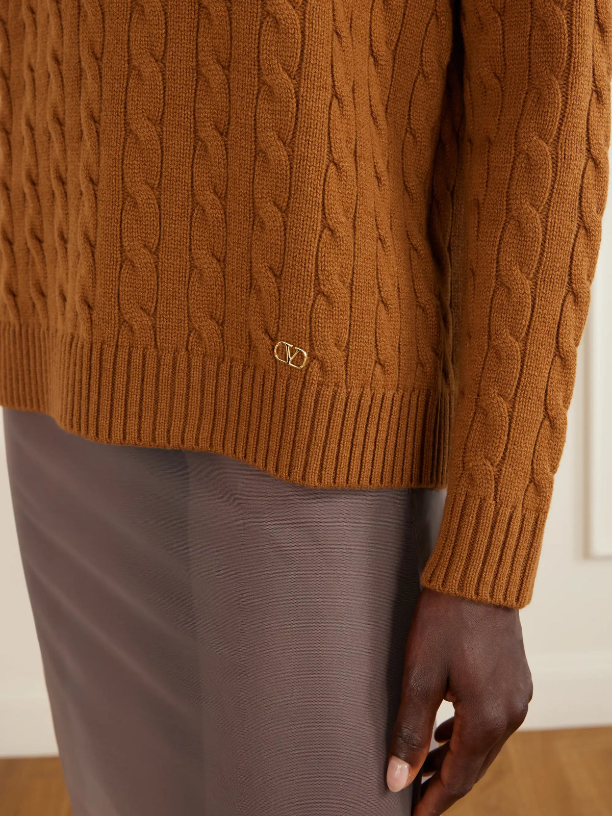 Valentino Garavani Cable-knit Cashmere Sweater