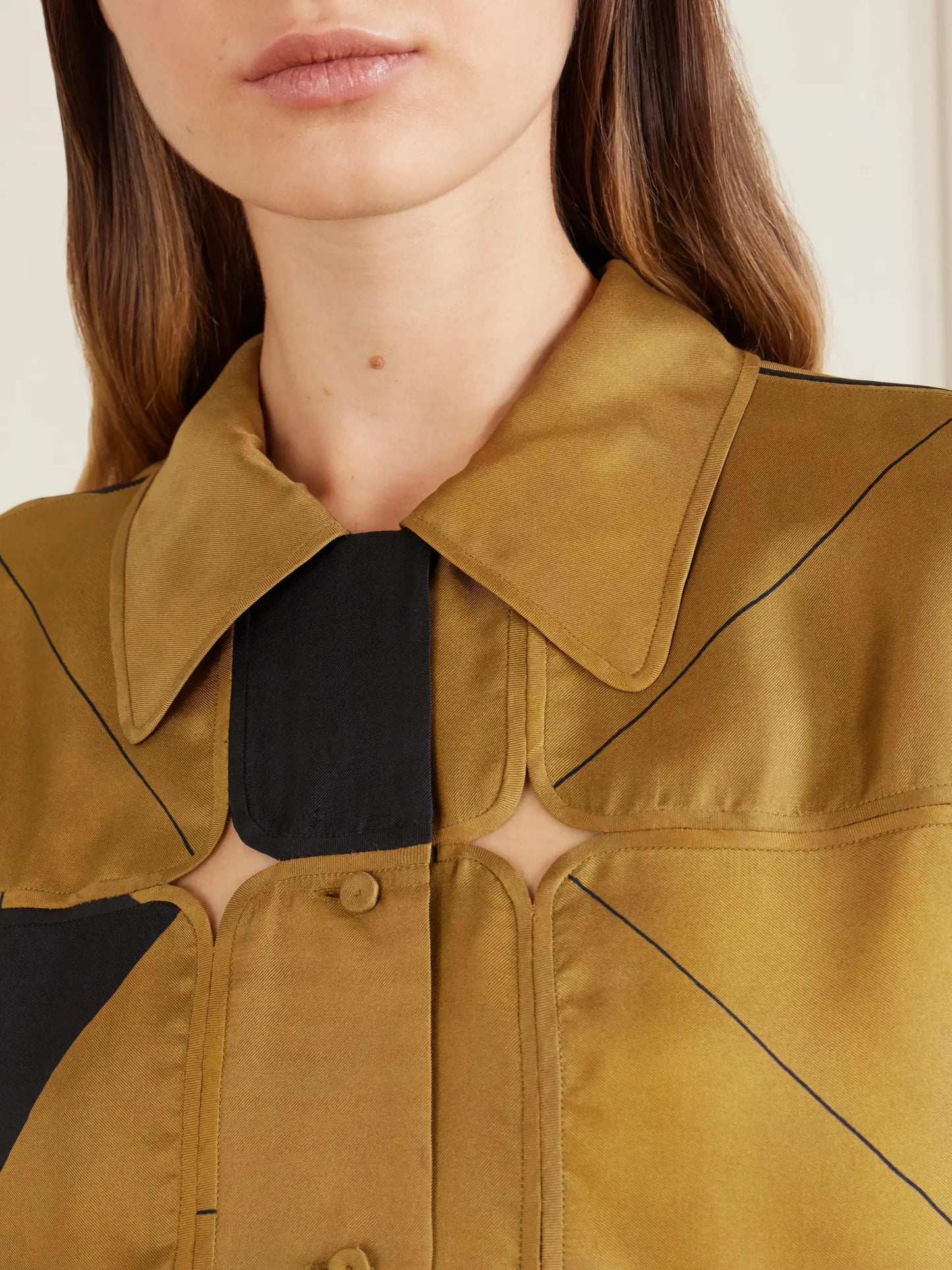 Elowen Patchwork Silk-twill Shirt