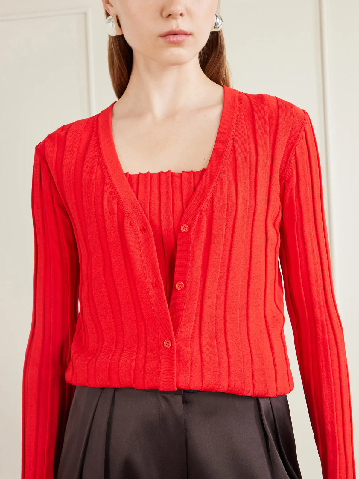 Ezra Ribbed Jersey Cardigan