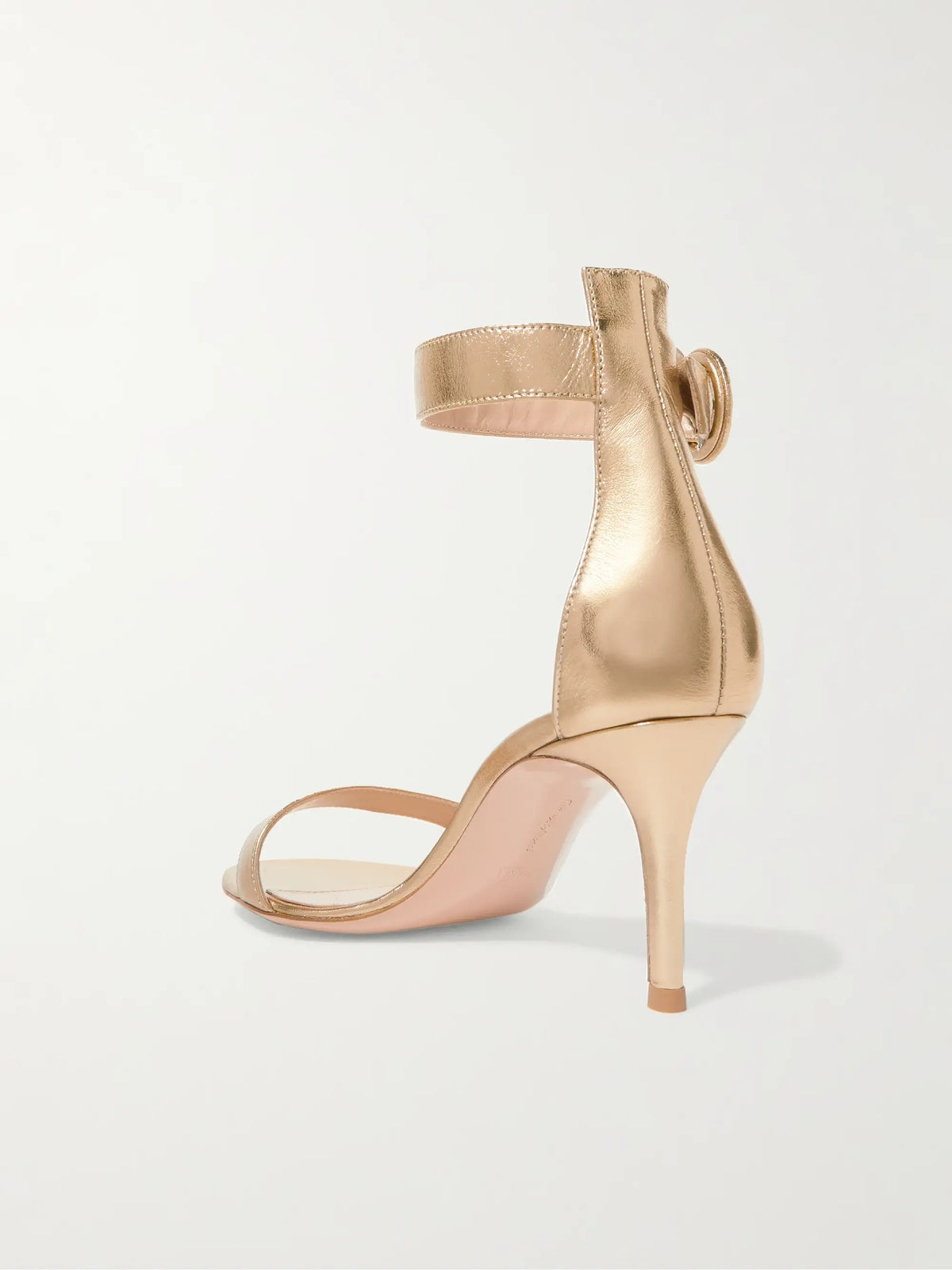 Portofino 70 Metallic Leather Sandals