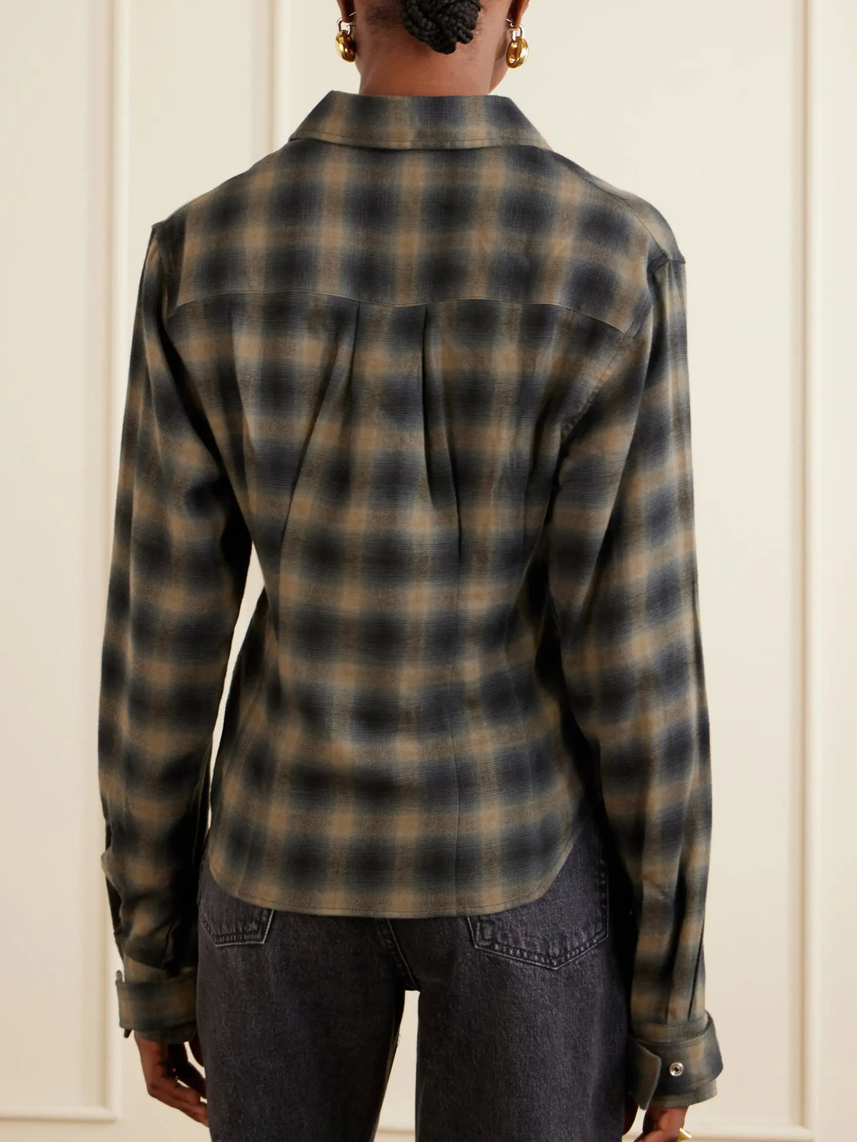 Our Legacy Envelop Checked Cotton And Wool-blend Shirt