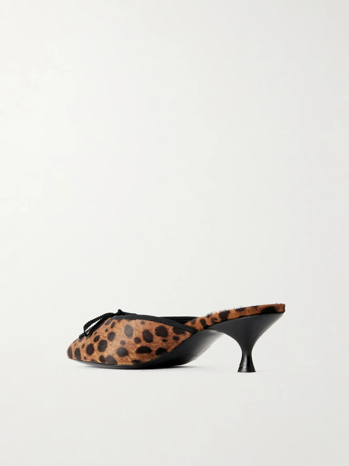 24/7 50 Bow-detailed Leopard-print Pony Hair Pumps