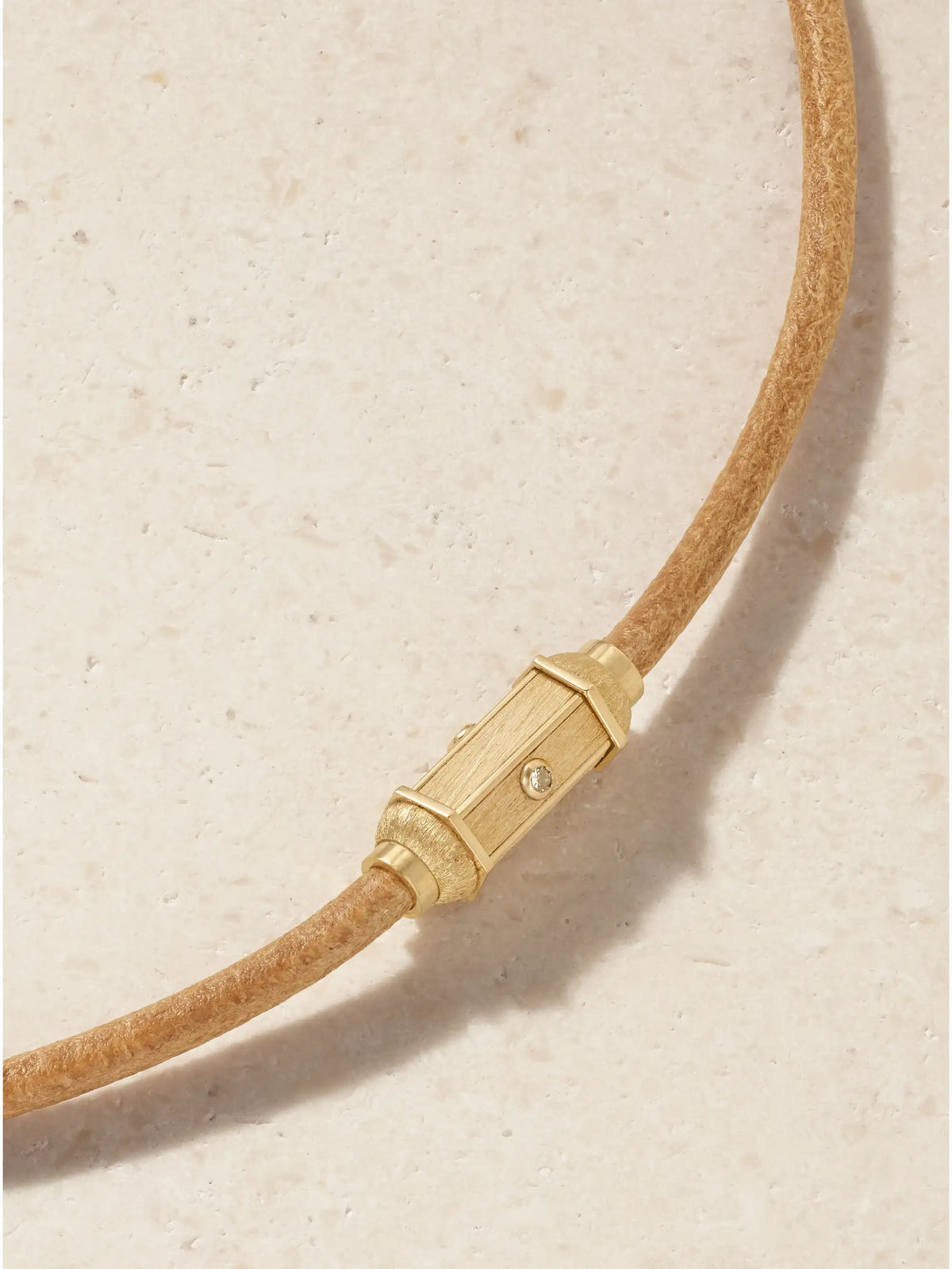 Marie Lichtenberg Micro Lasso 18-karat Gold Diamond Necklace