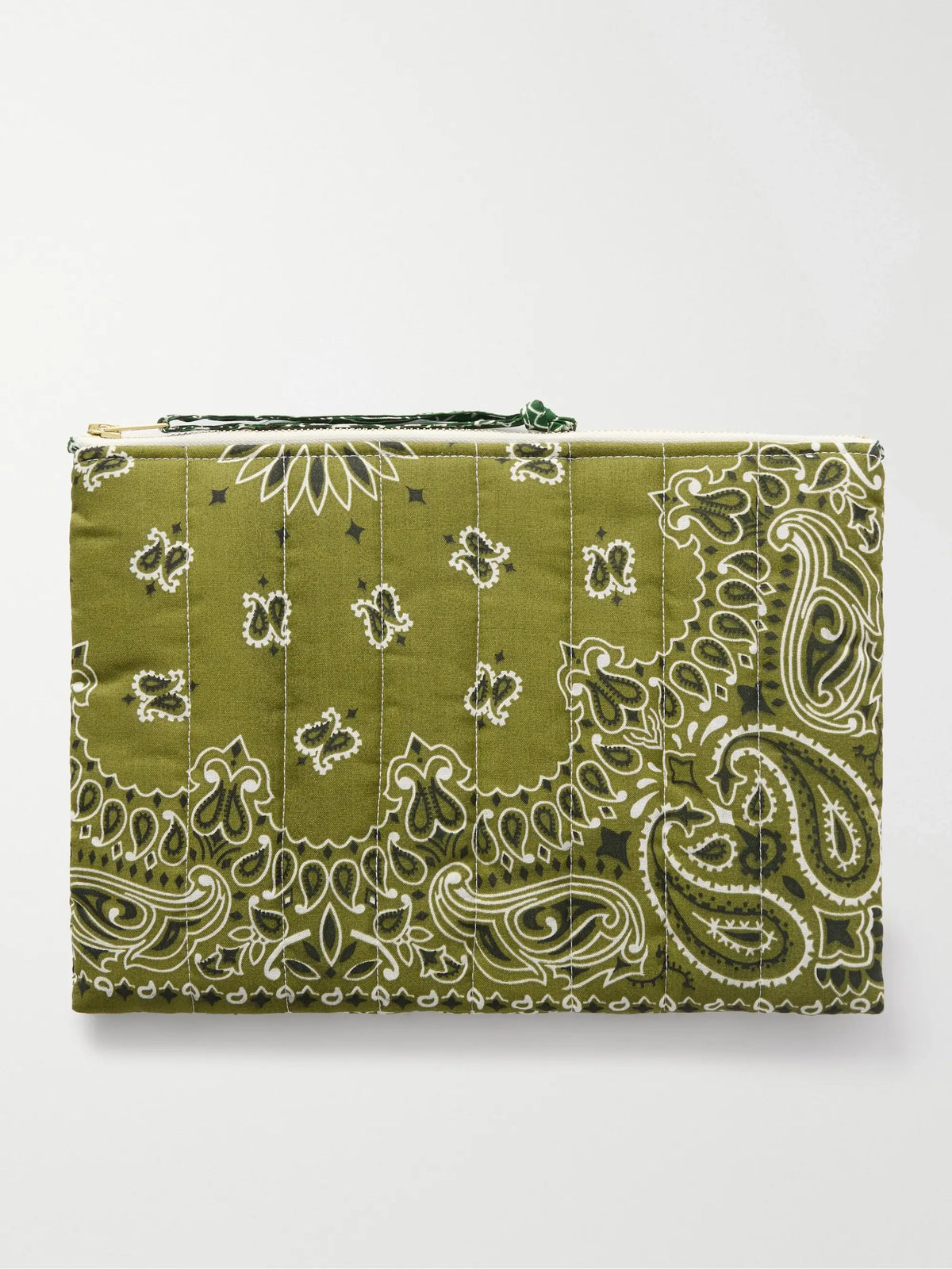 Bandana-print Quilted Cotton Pouch