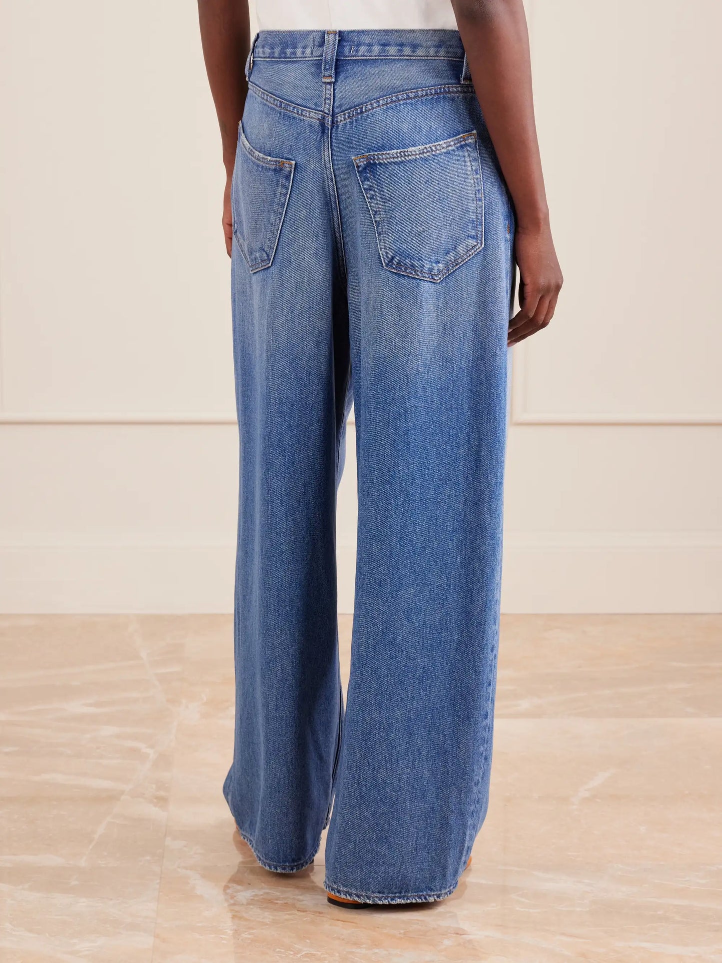 The Rounded Baggy Mid-rise Wide-leg Pants