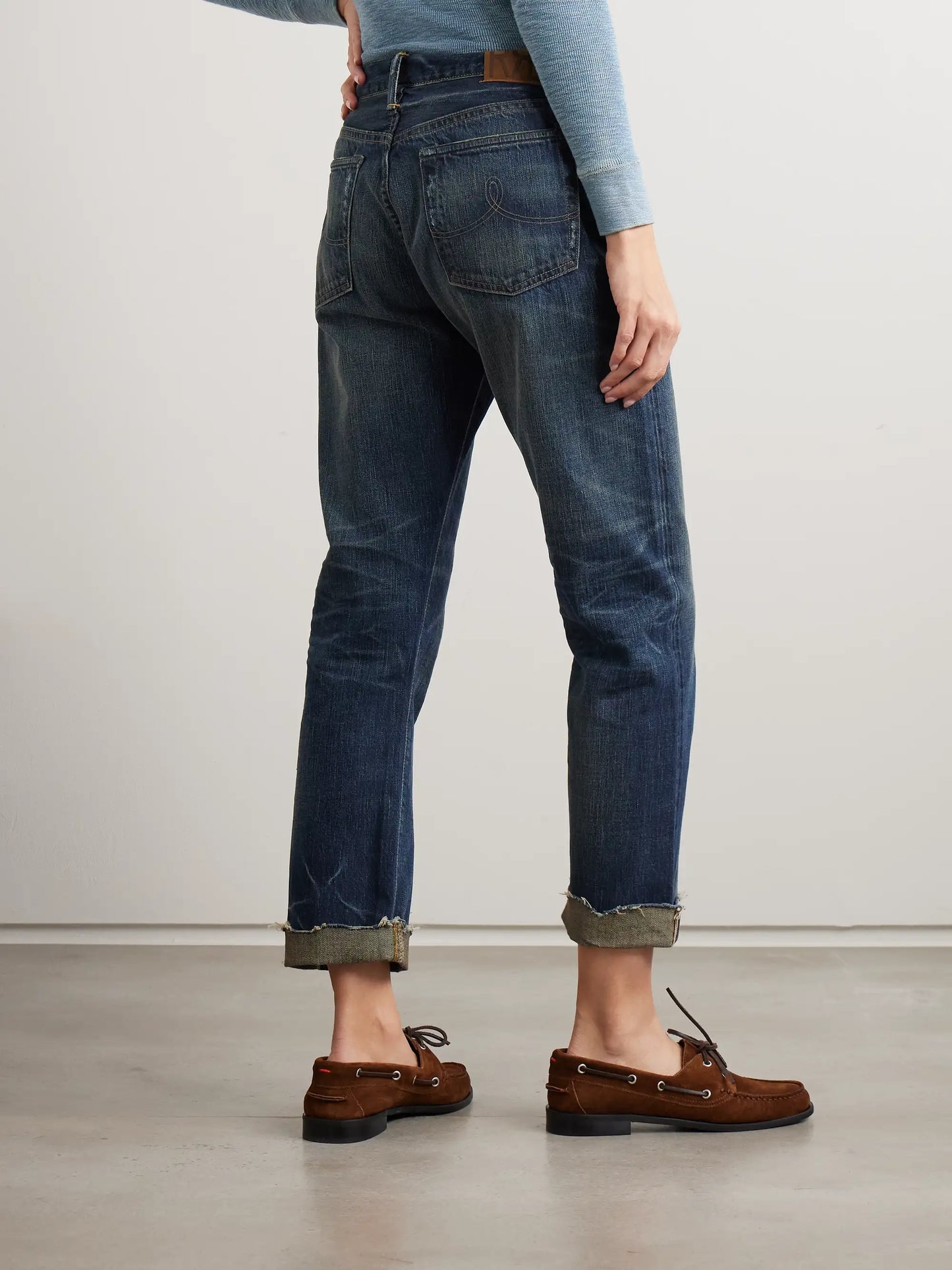 Cropped Mid-rise Straight-leg Jeans