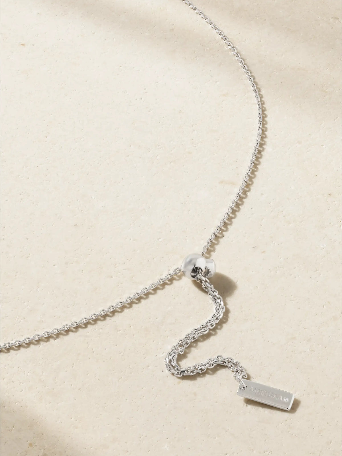 Move 10th 18-karat White Gold Diamond Necklace