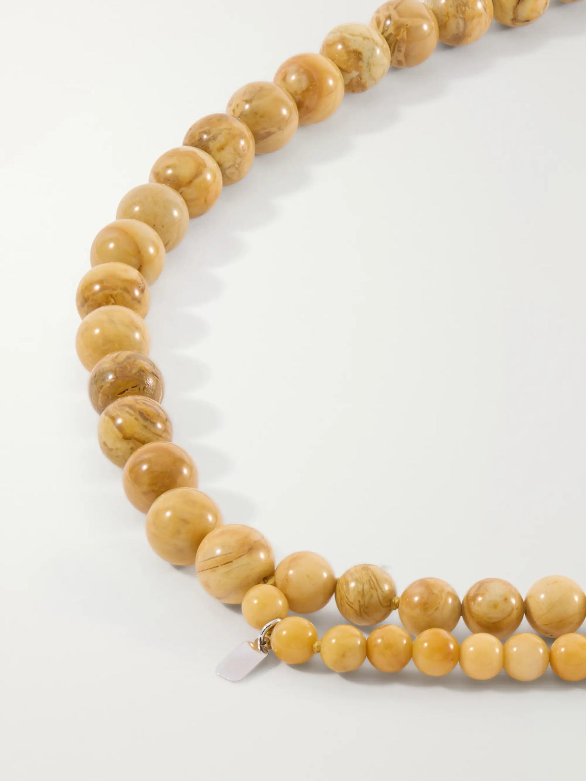 Venice Opera Tasseled Sterling Silver Jasper Necklace