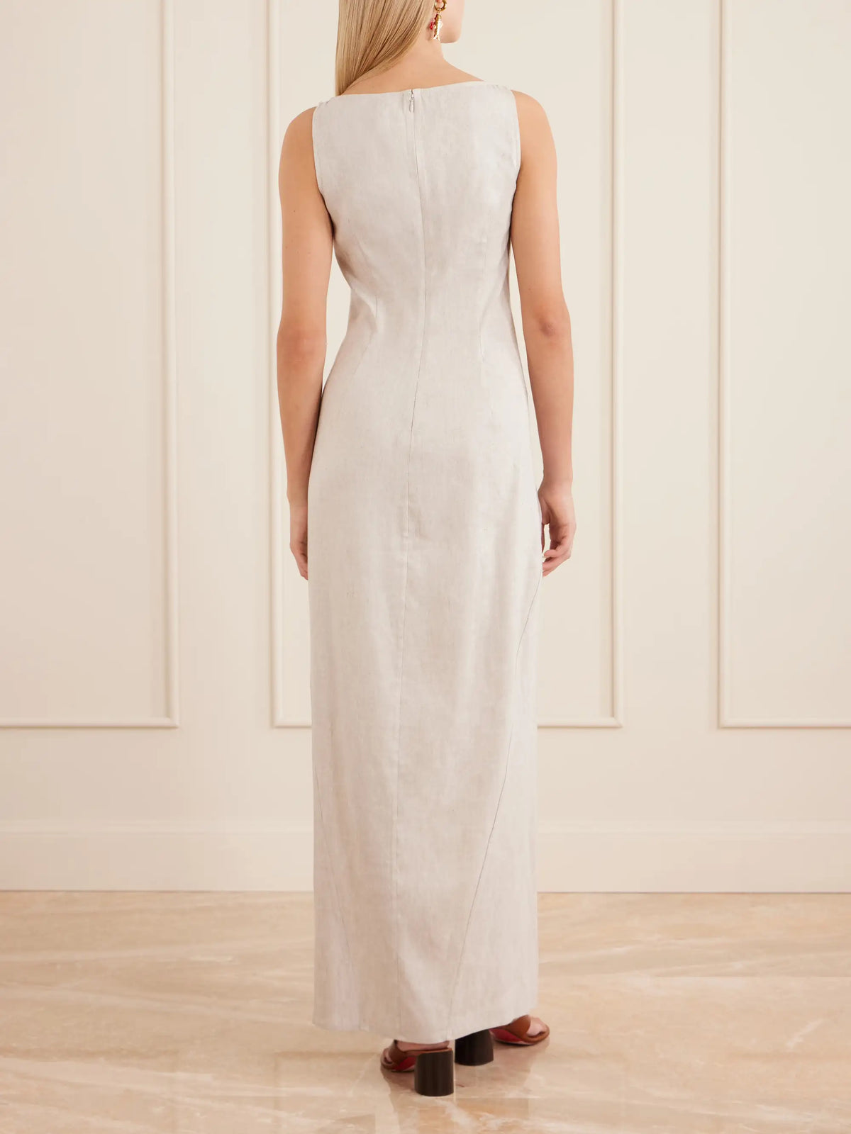 Linen-blend Maxi Dress
