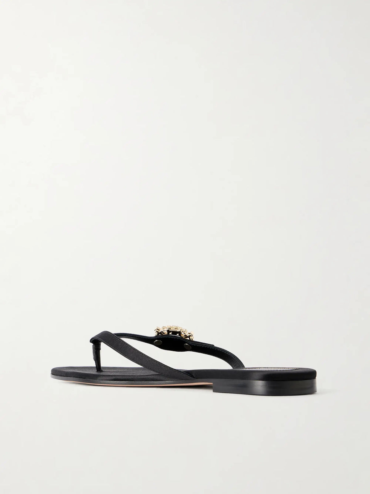 Infradito Embellished Satin Thong Sandals