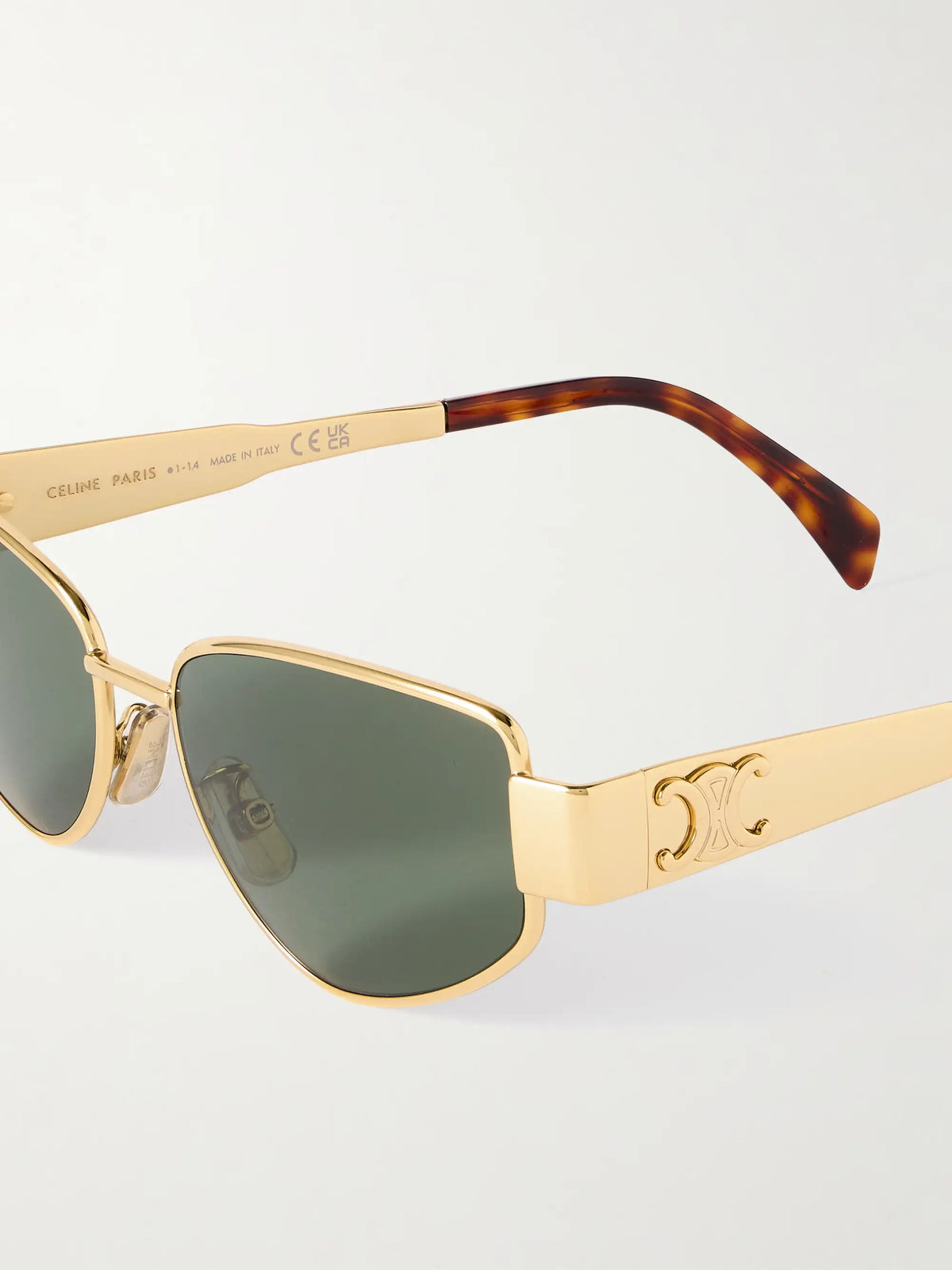 Cat-eye Gold-tone Sunglasses