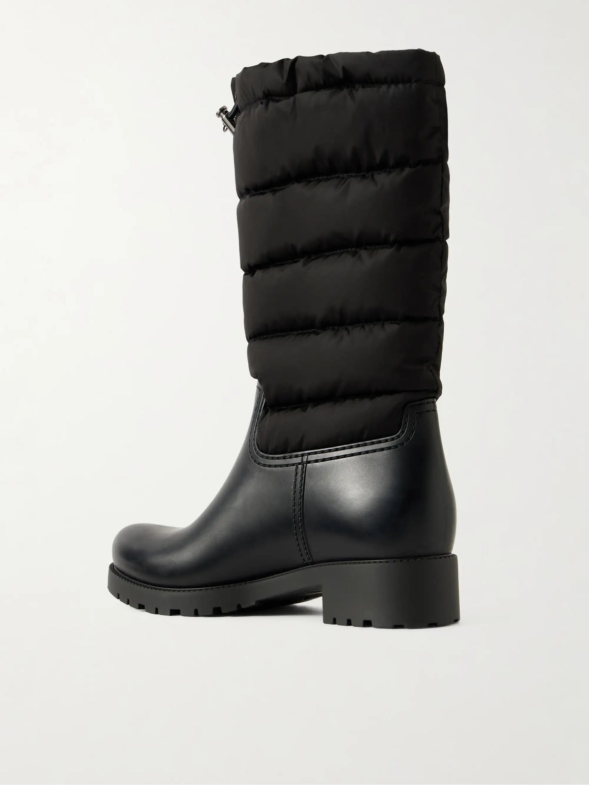 Ginette Quilted Nylon And Rubber Rain Boots