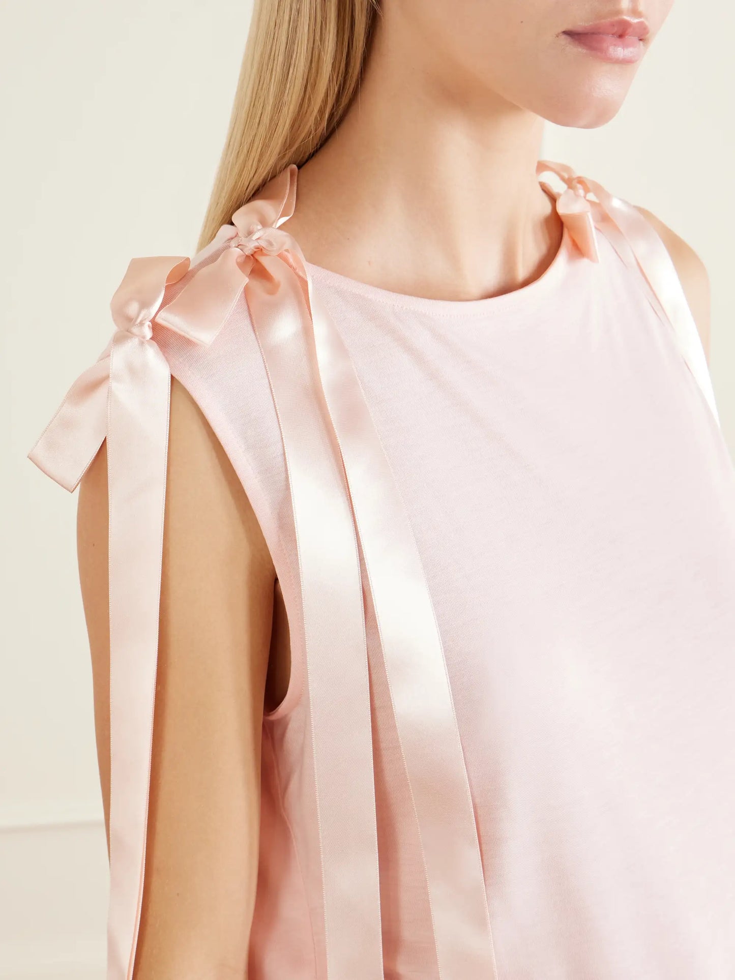 Bow-trimmed Jersey Tank