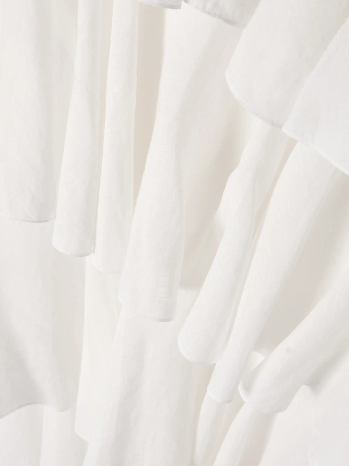 Tiered Asymmetric Cotton Midi Skirt