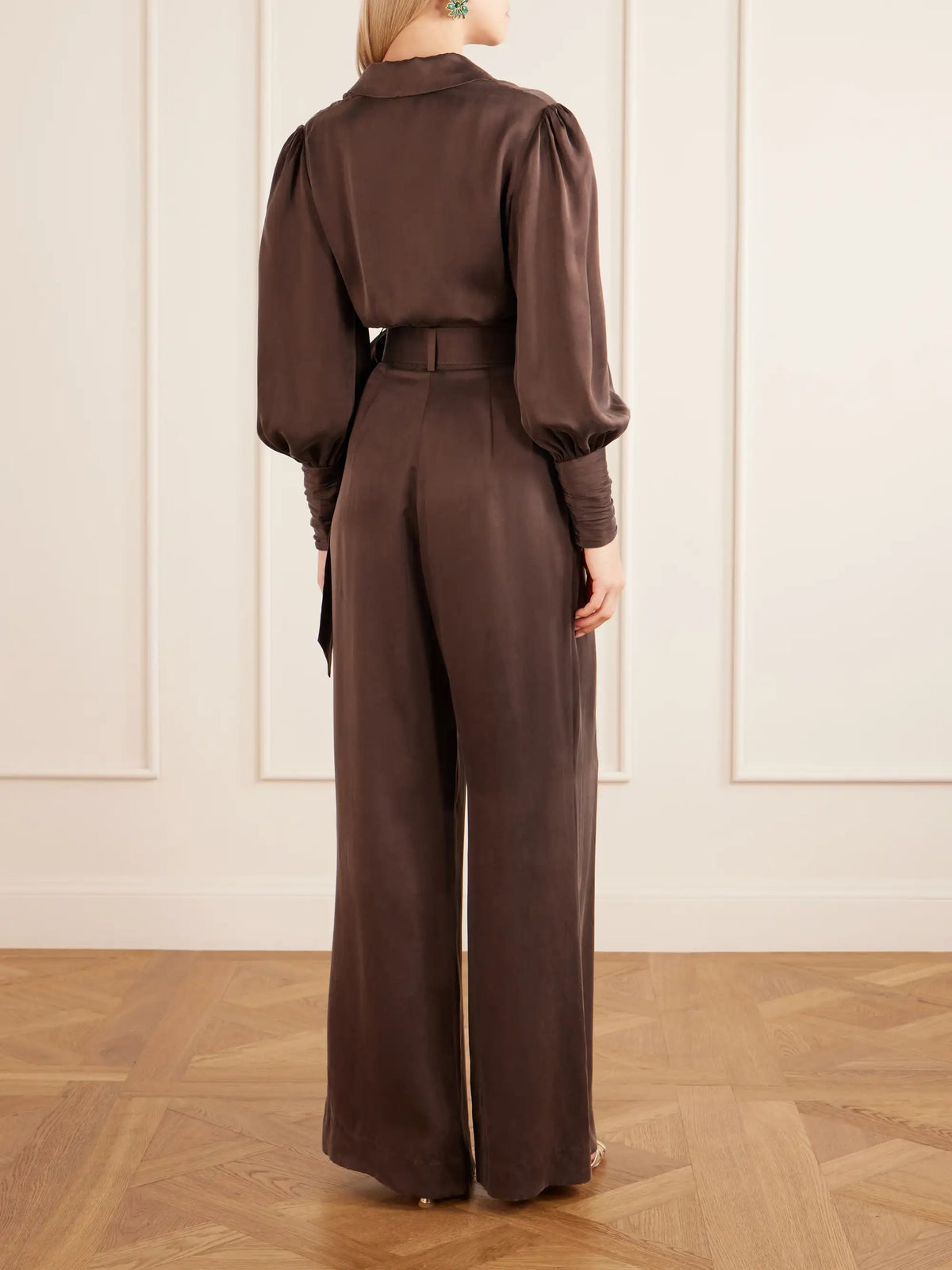 Zimmermann Knot-detailed Silk-satin Blouse