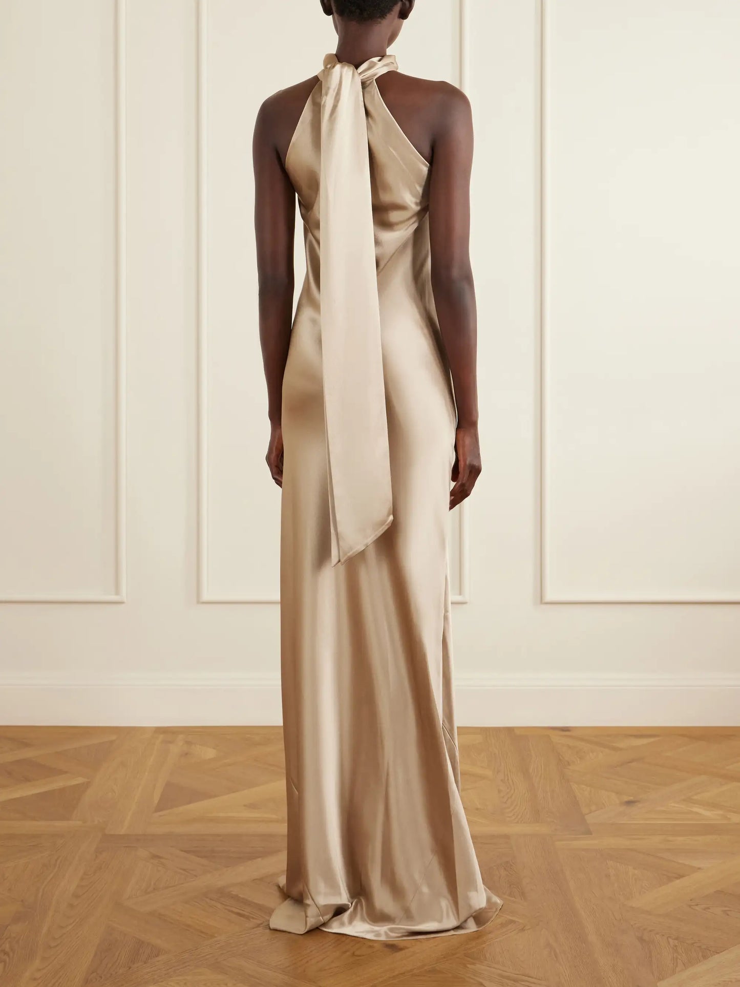 Sienna Satin Halterneck Gown