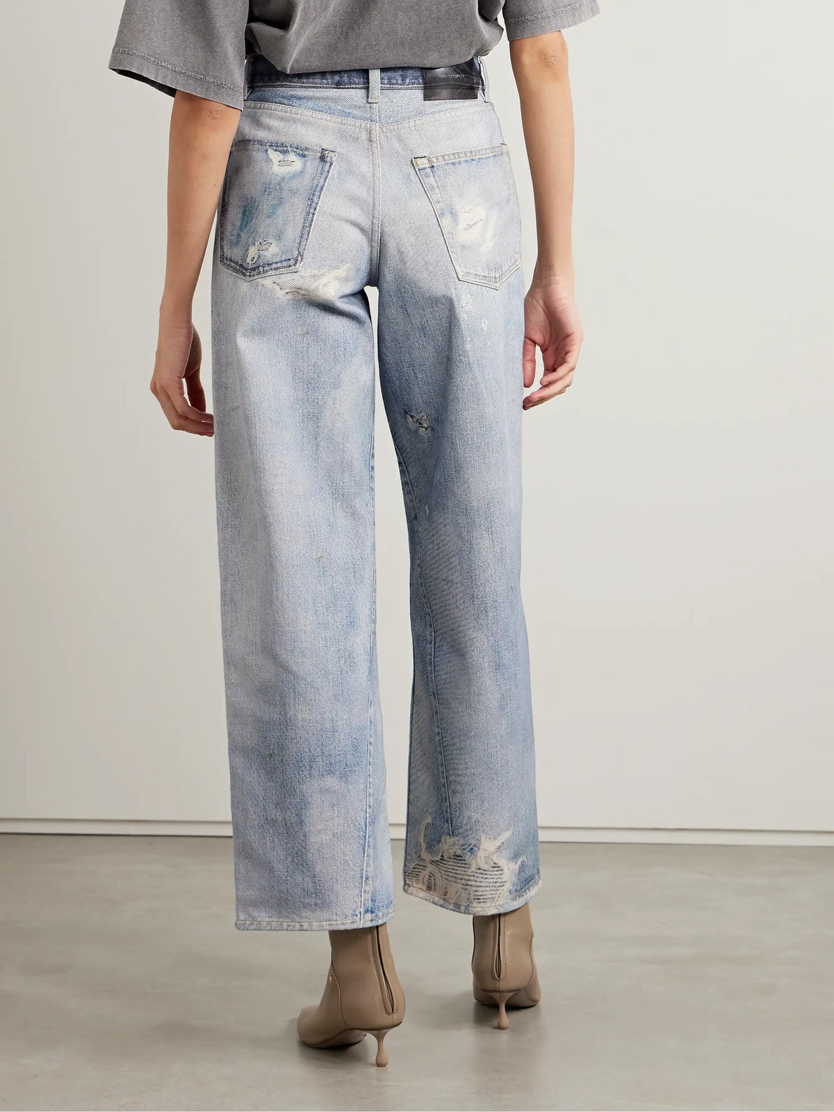 Our Legacy Two-tone Printed Boyfriend Jeans