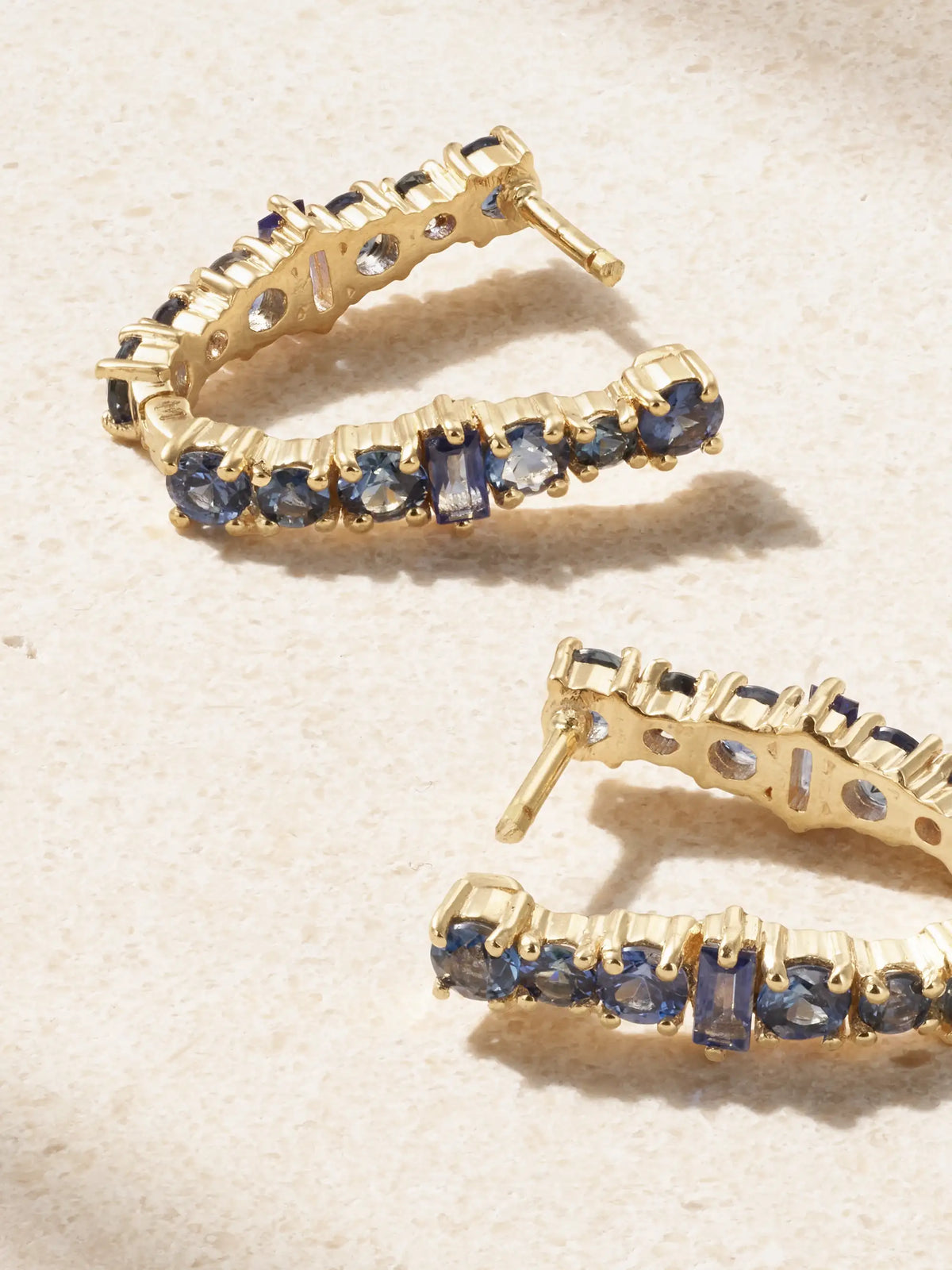 Rivulet 18-karat Gold Sapphire Hoop Earrings