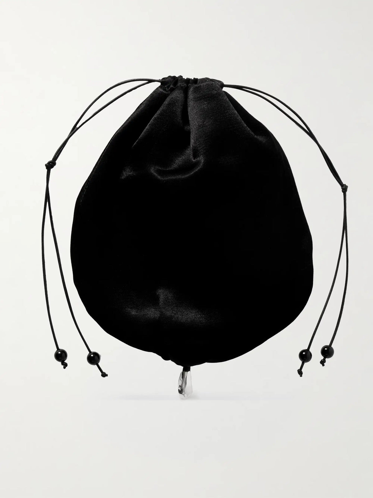 Teardrop Embellished Satin Pouch
