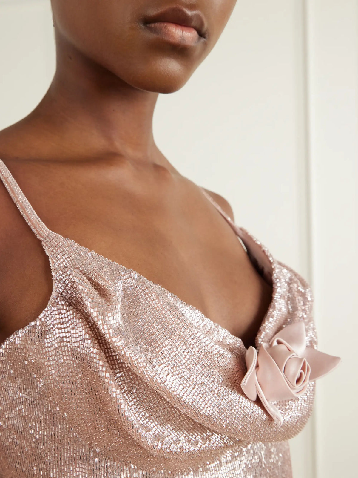 Wiederhoeft Maggi Floral-appliquéd Bead-embellished Mini Dress