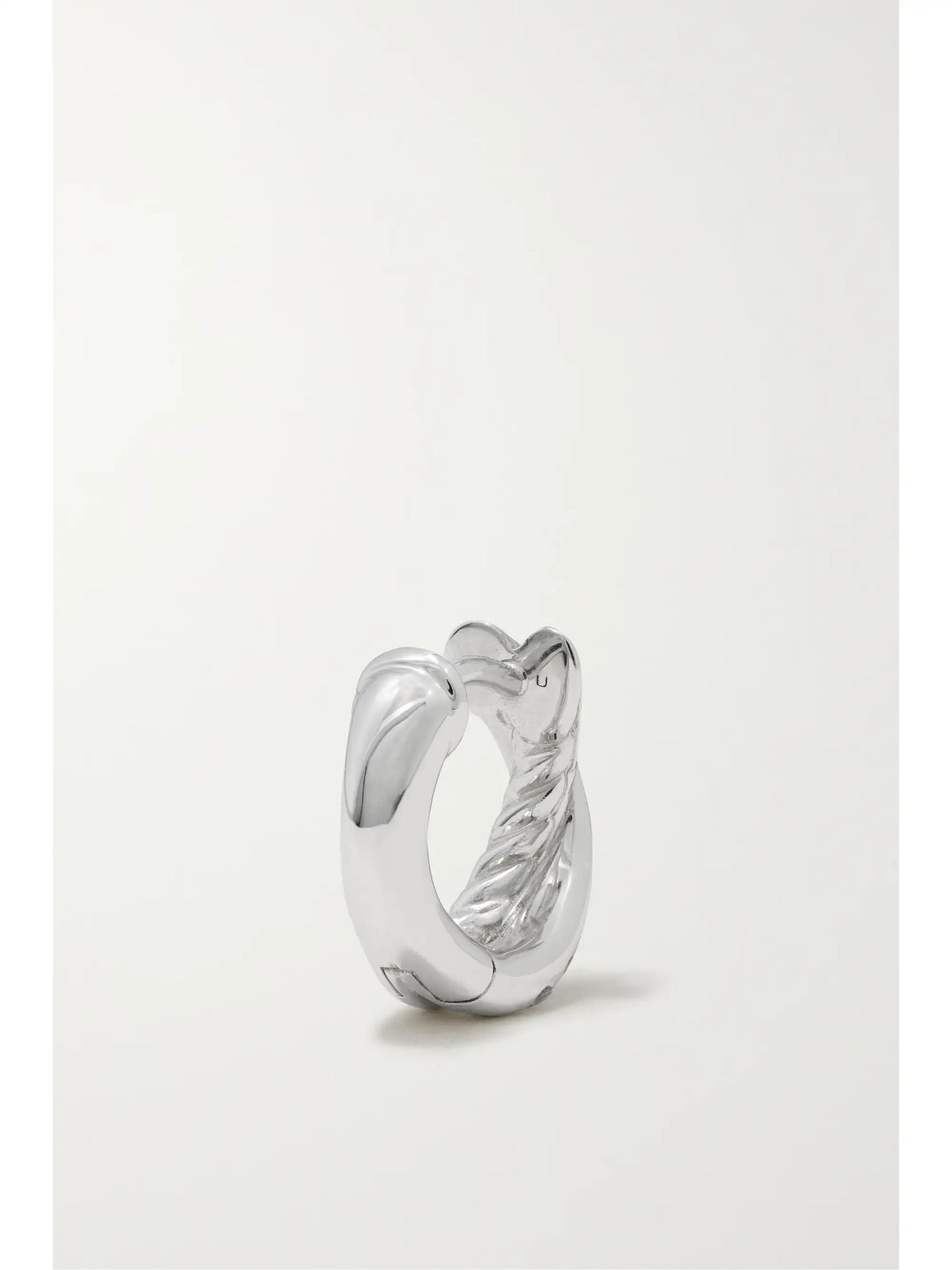 Crossover 18-karat White Gold Diamond Hoop Earrings