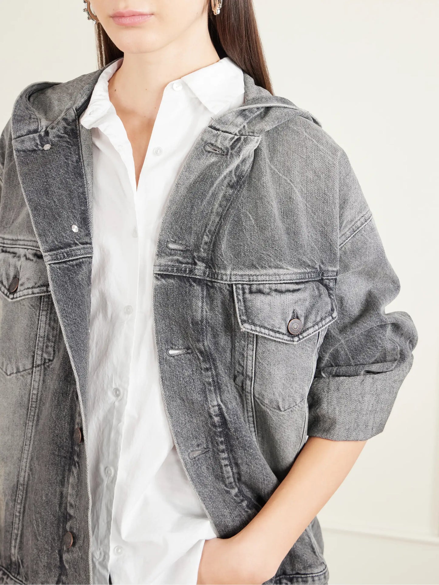 Hooded Denim Jacket