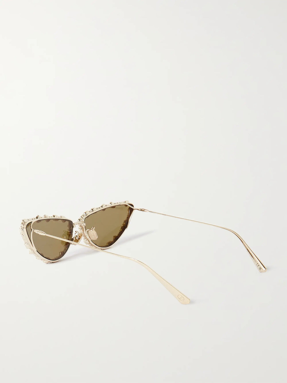 Missdior B1u Cat-eye Crystal-embellished Gold-tone Sunglasses