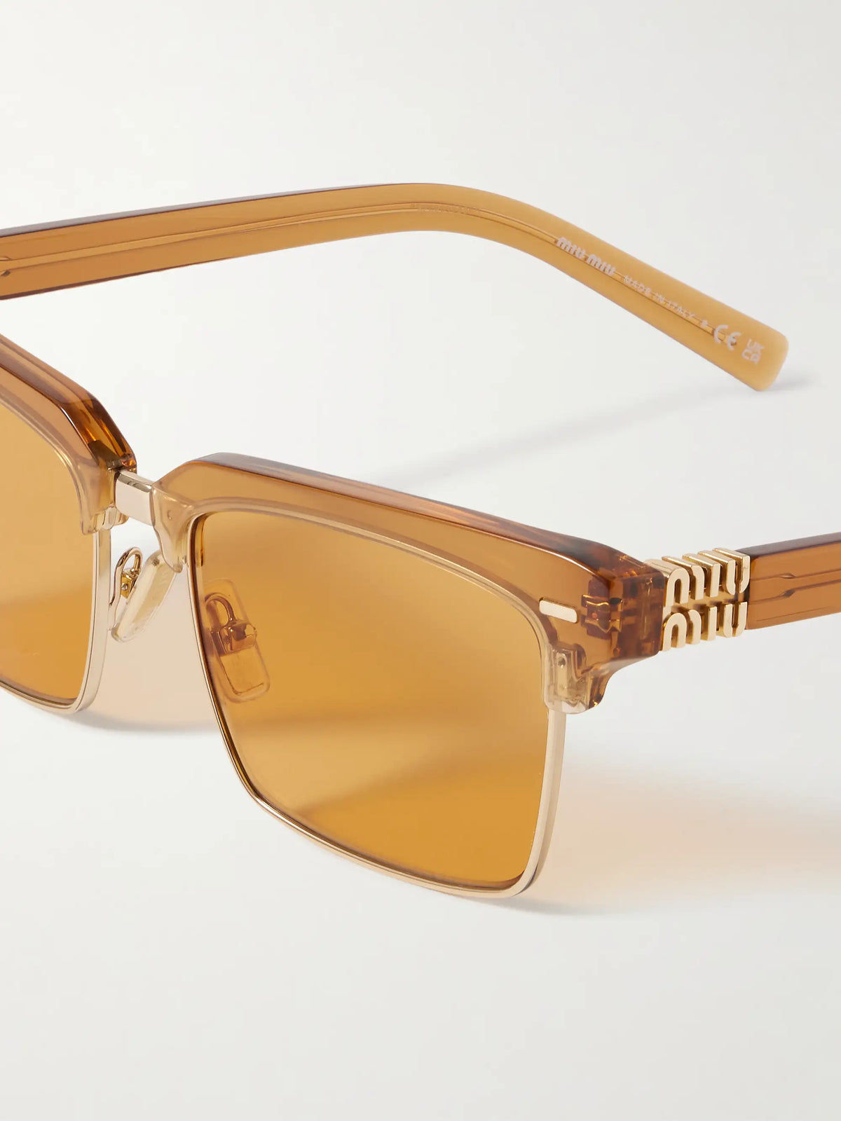 Square-frame Acetate And Gold-tone Sunglasses