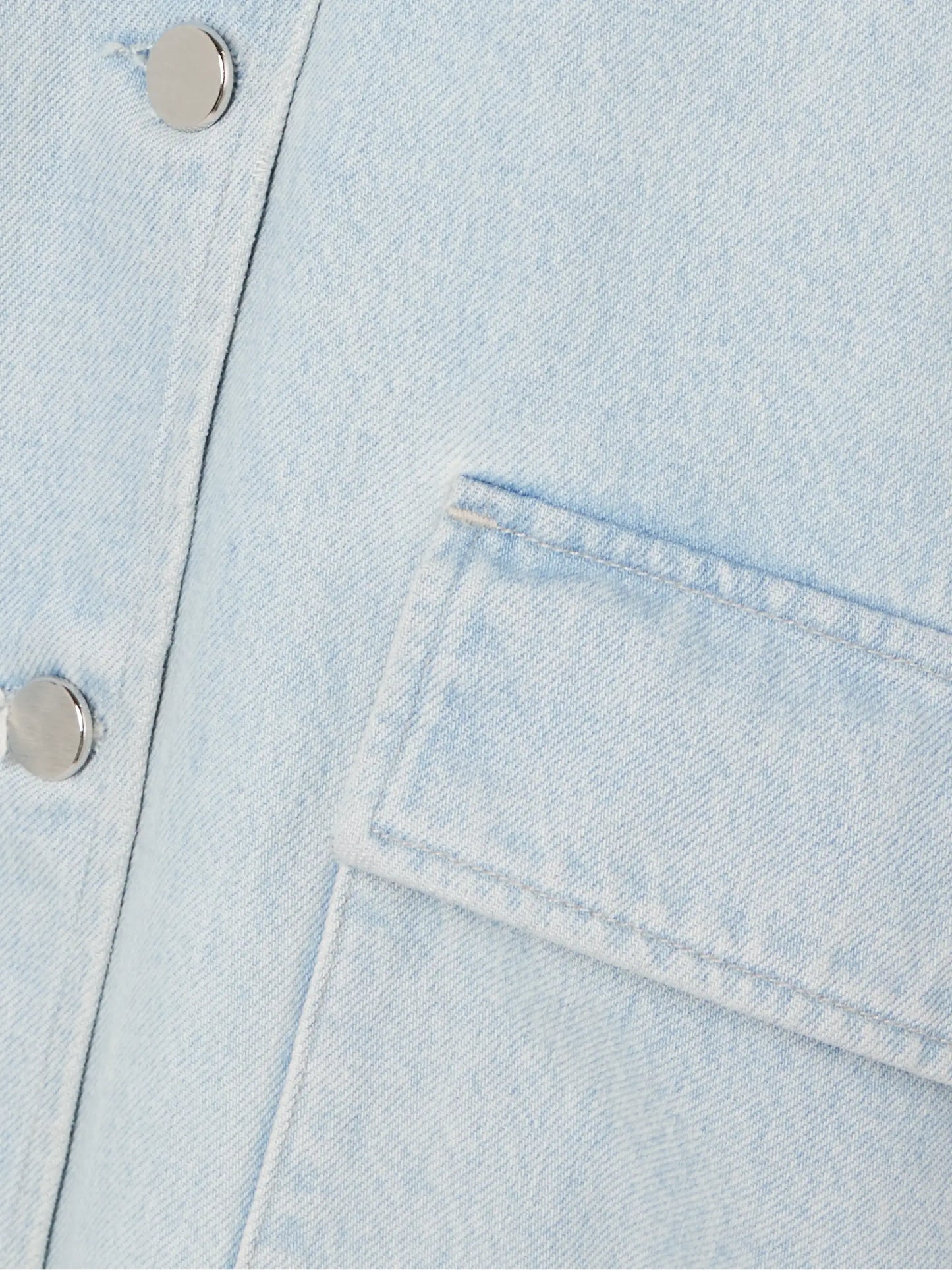 + Maria Mcmanus Oversized Leather-trimmed Denim Jacket