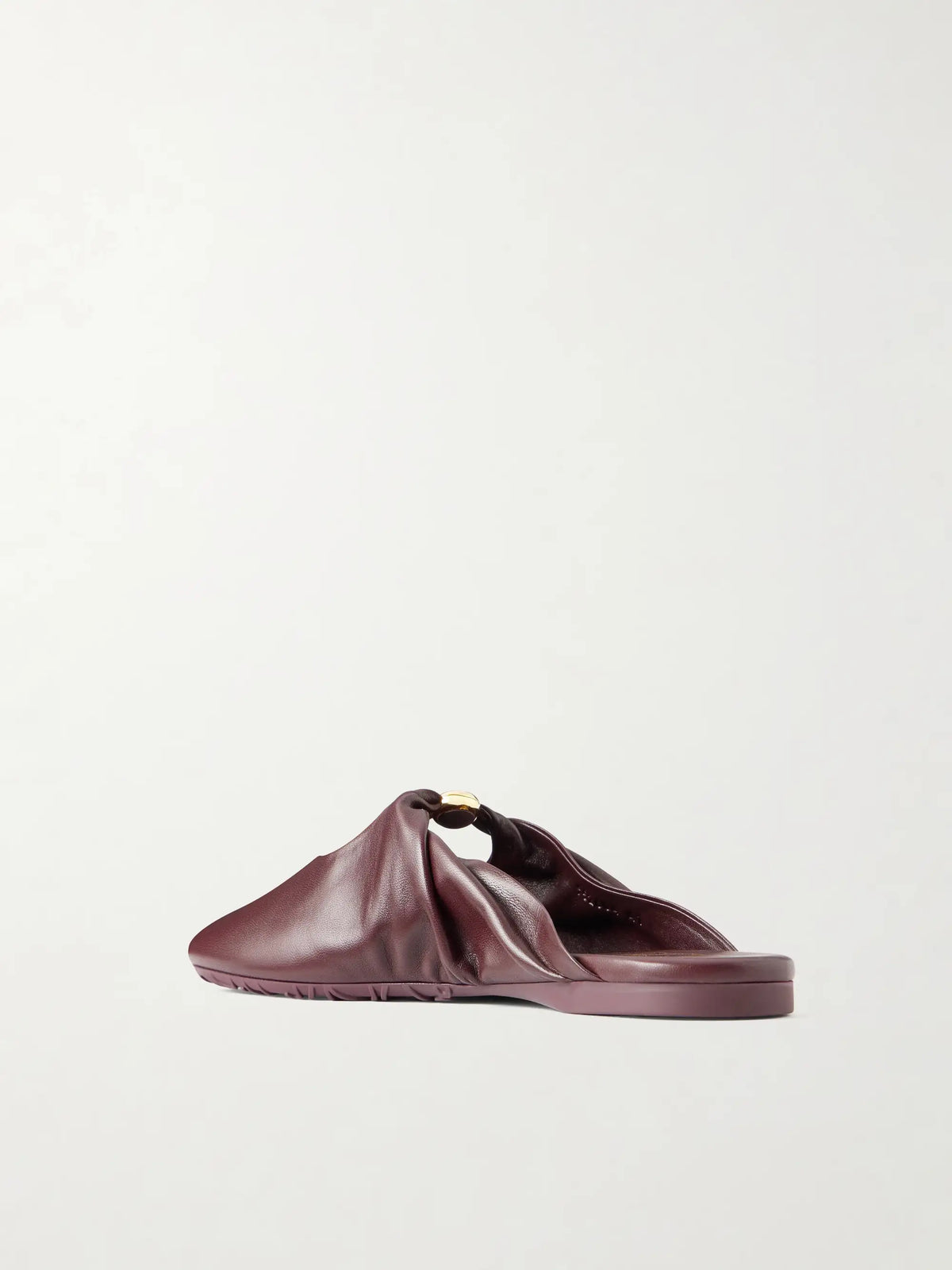 Pebble Embellished Leather Mules