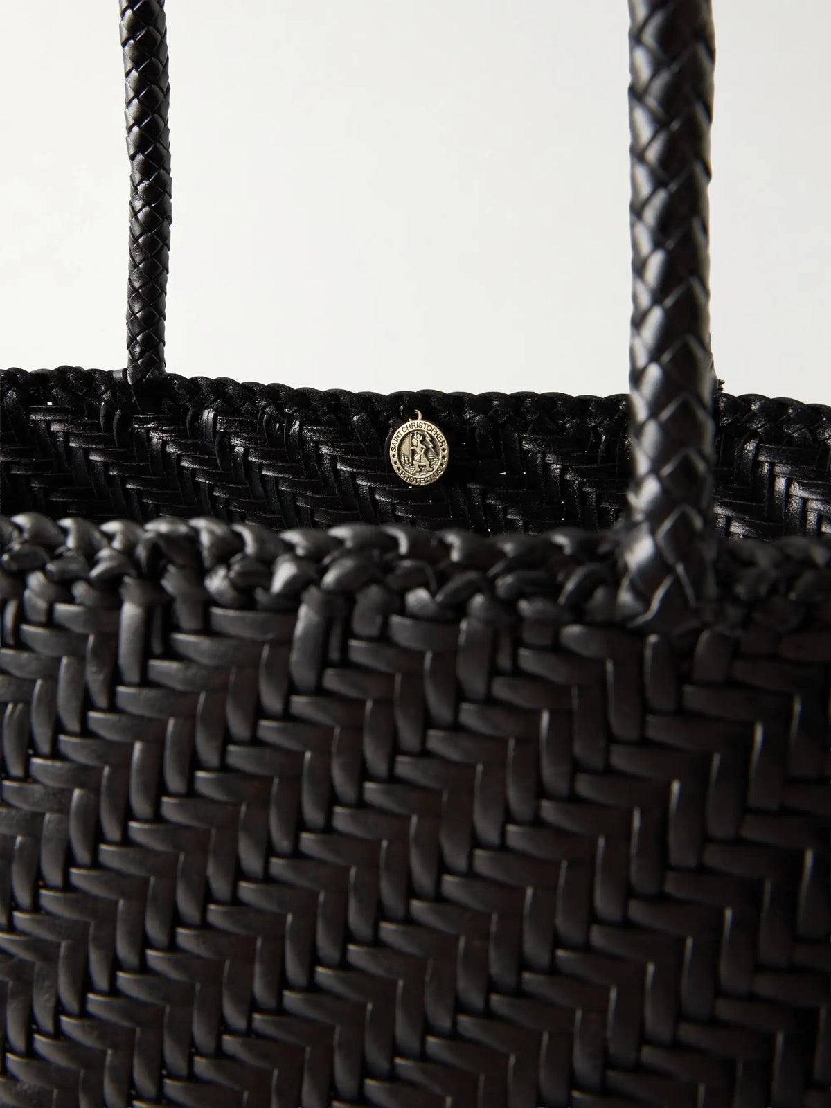 Big Woven Leather Tote Bag