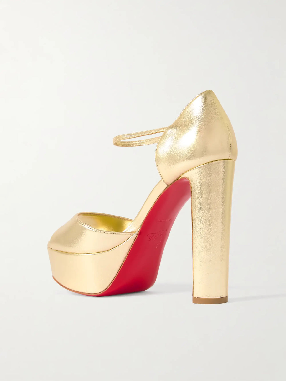 Sandaloo 130 Mirrored-leather Platform Sandals