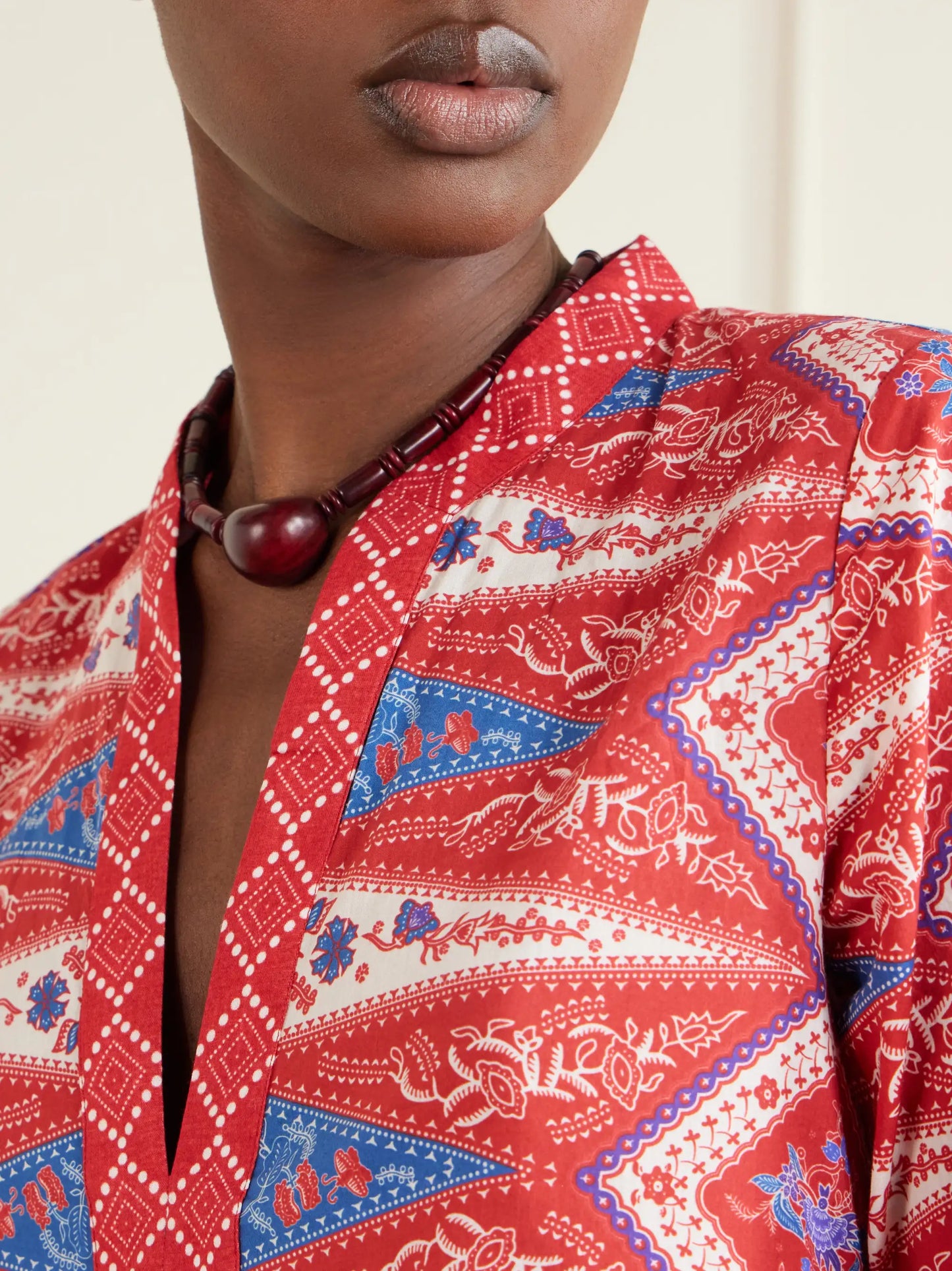 Jenna Printed Cotton-voile Coverup