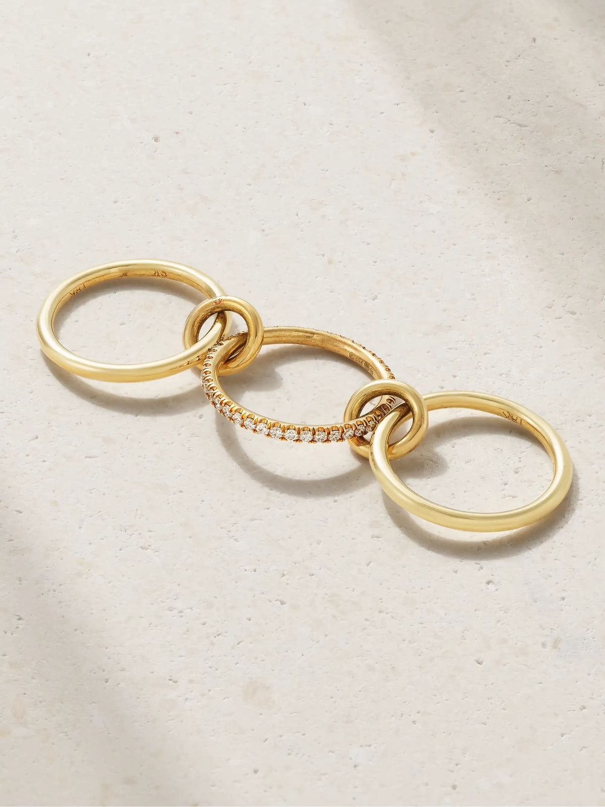 Sonny Set Of Three 18-karat Gold Diamond Rings