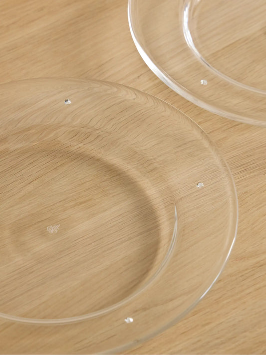 Sophie Lou Jacobsen Aperitivo Set Of Two Crystal-embellished Glass Plates