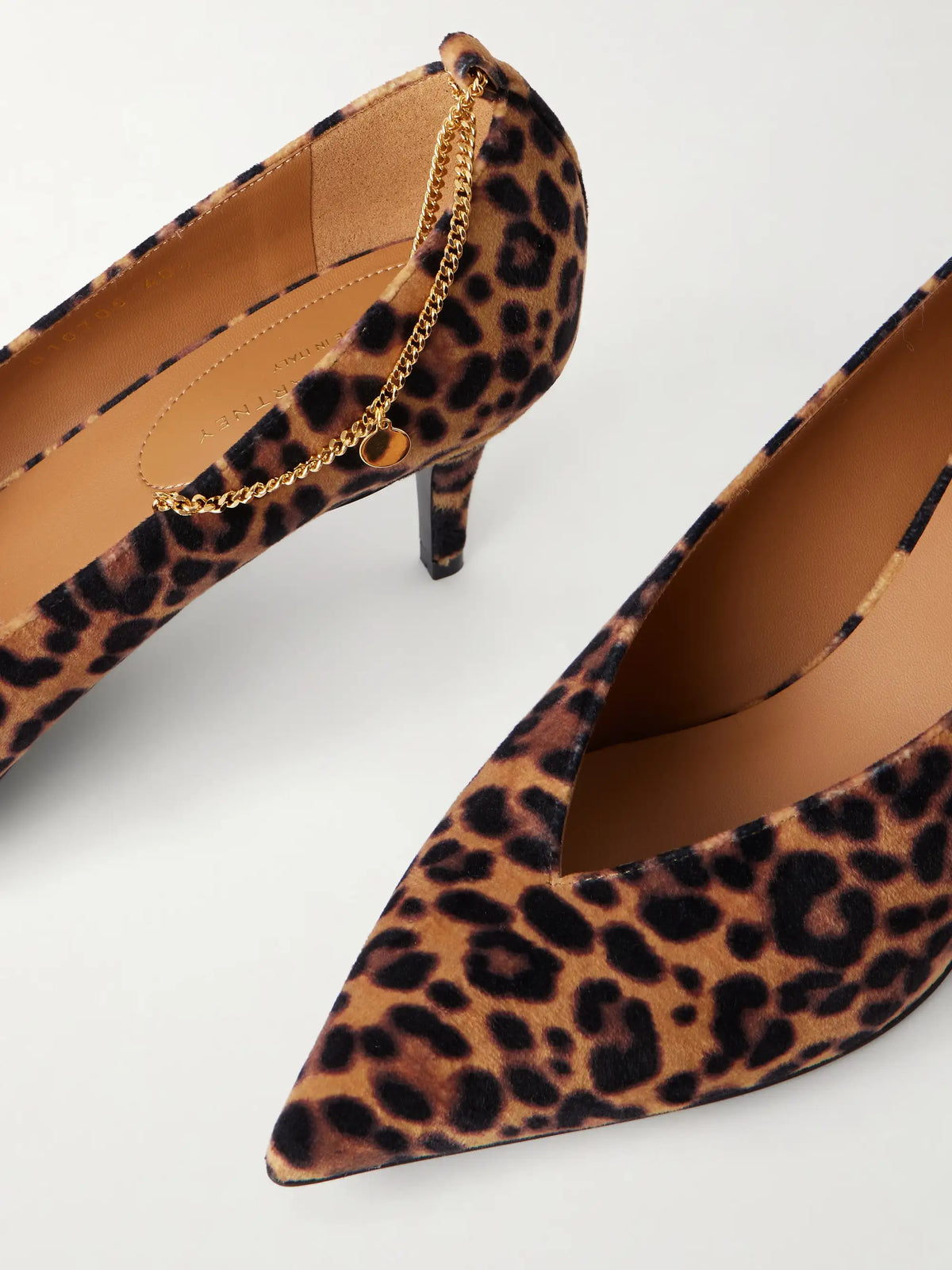 Embellished Leopard-print Velvet Pumps