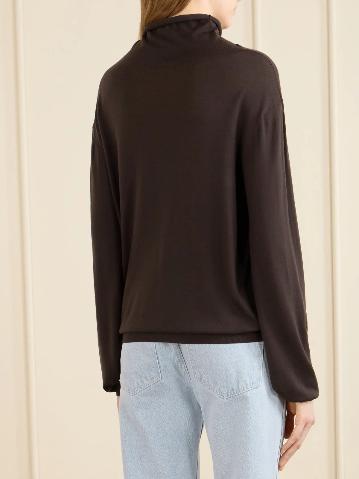 KHAITE Annette Merino Wool Turtleneck Sweater